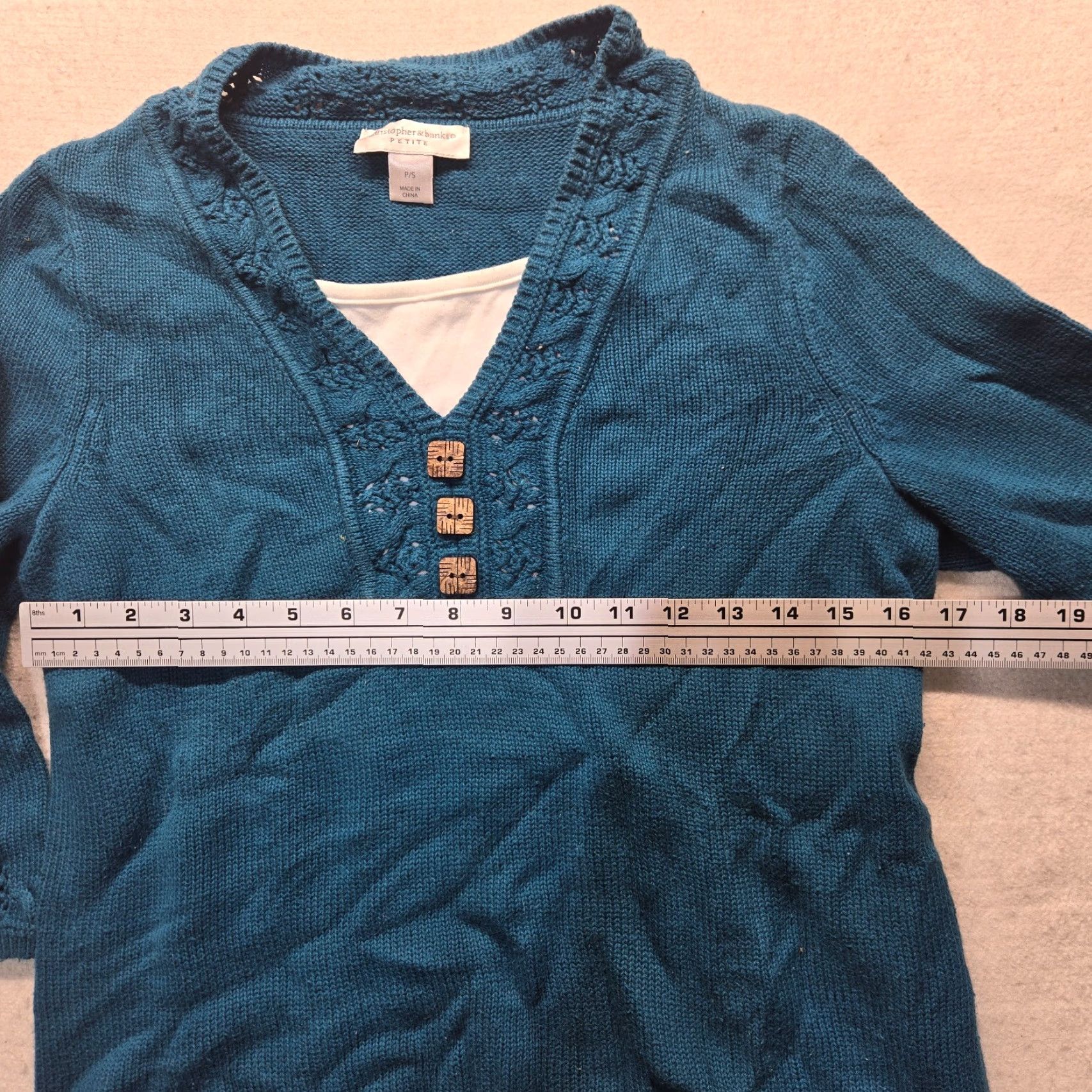 Vintage CHRISTOPHER & BANKS Blue Sweater Pullover Women PS Petite Small Adult Size Petite Short Description Not Included Size S / US 4 / IT 40 - 4 Thumbnail
