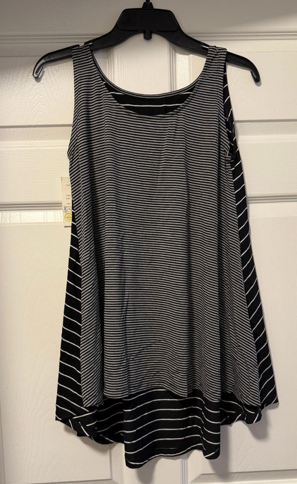 Designer Alembika Striped Sleeveless Asymmetrical Dress - Size 3 (US) Size M / US 6-8 / IT 42-44 - 4 Thumbnail