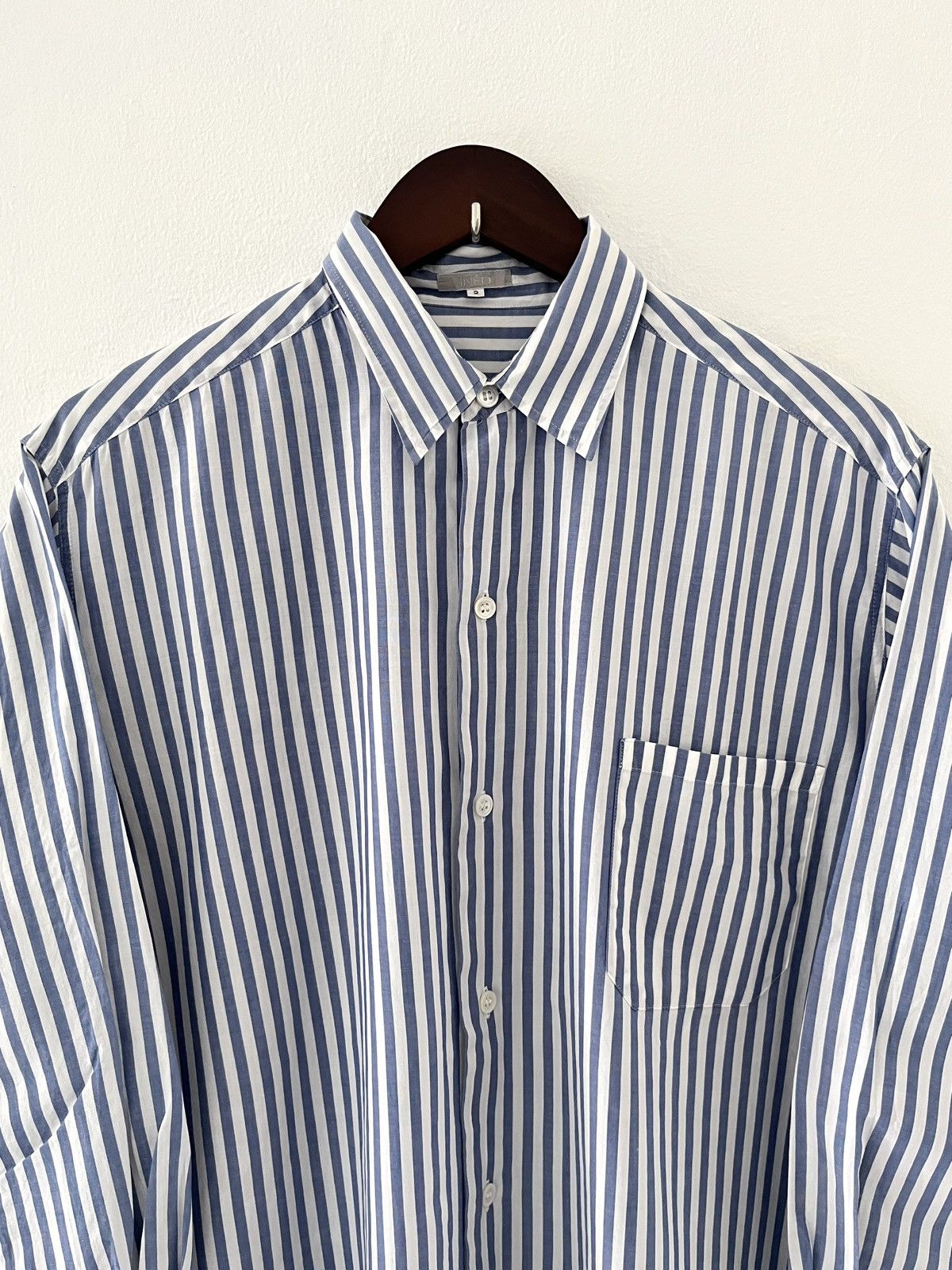 Yohji Yamamoto Yohji Yamamoto INED Striped Baggy Shirt Size US M / EU 48-50 / 2 - 4 Thumbnail
