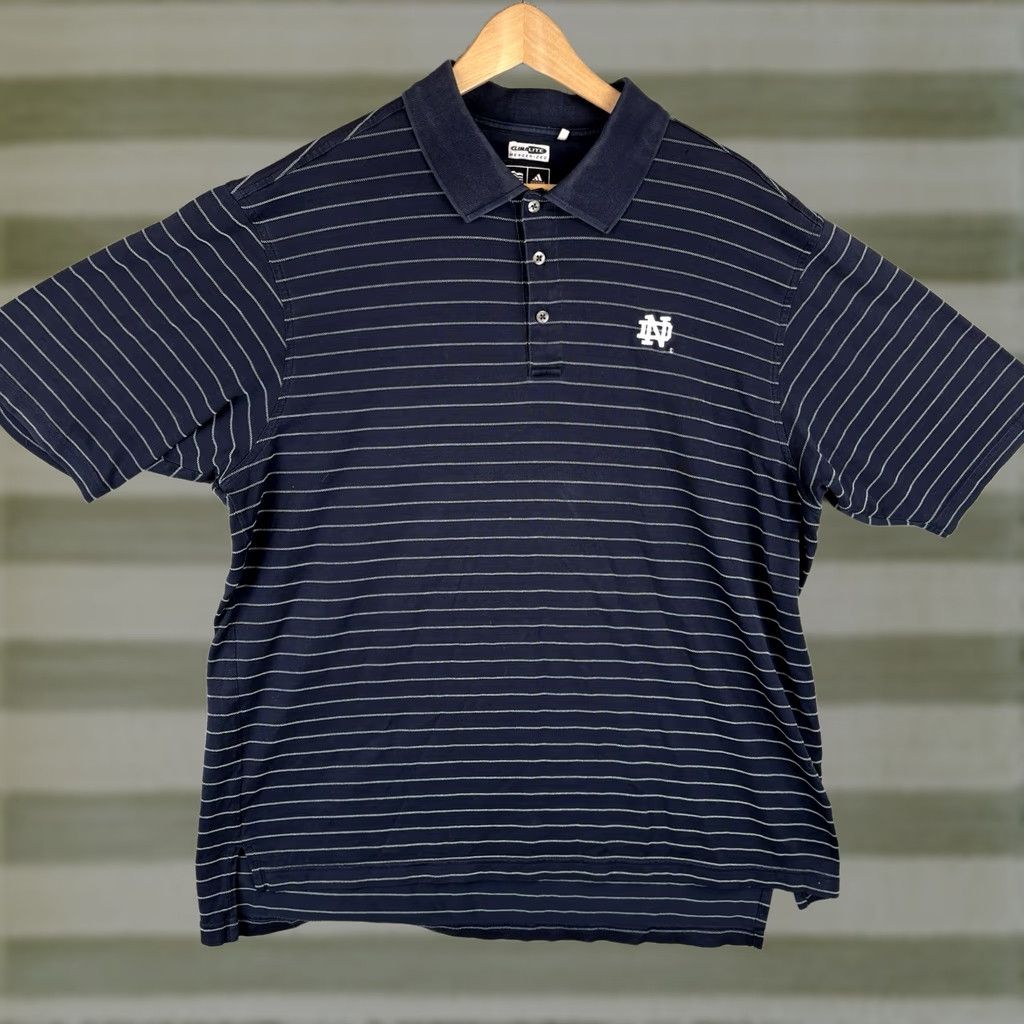Adidas adidas Polo Shirt Mens XL Striped Navy Blue Golf Short Sleeve Casual Polo Shirt Size US XL / EU 56 / 4 - 1 Thumbnail