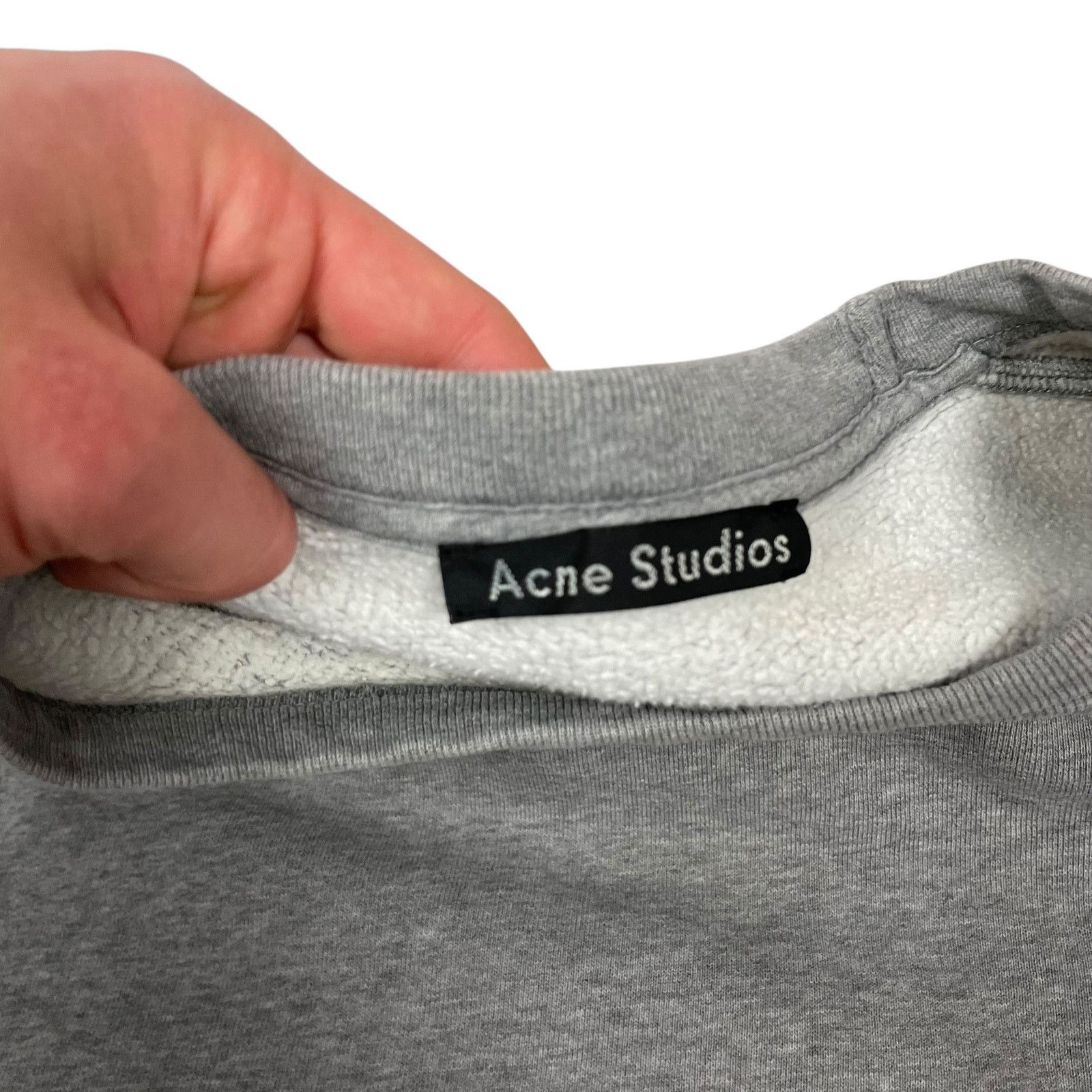 Acne Studios Acne Studios Fairview Face Men's Heather Gray Sweatshirt XS Size US XS / EU 42 / 0 - 8 Thumbnail