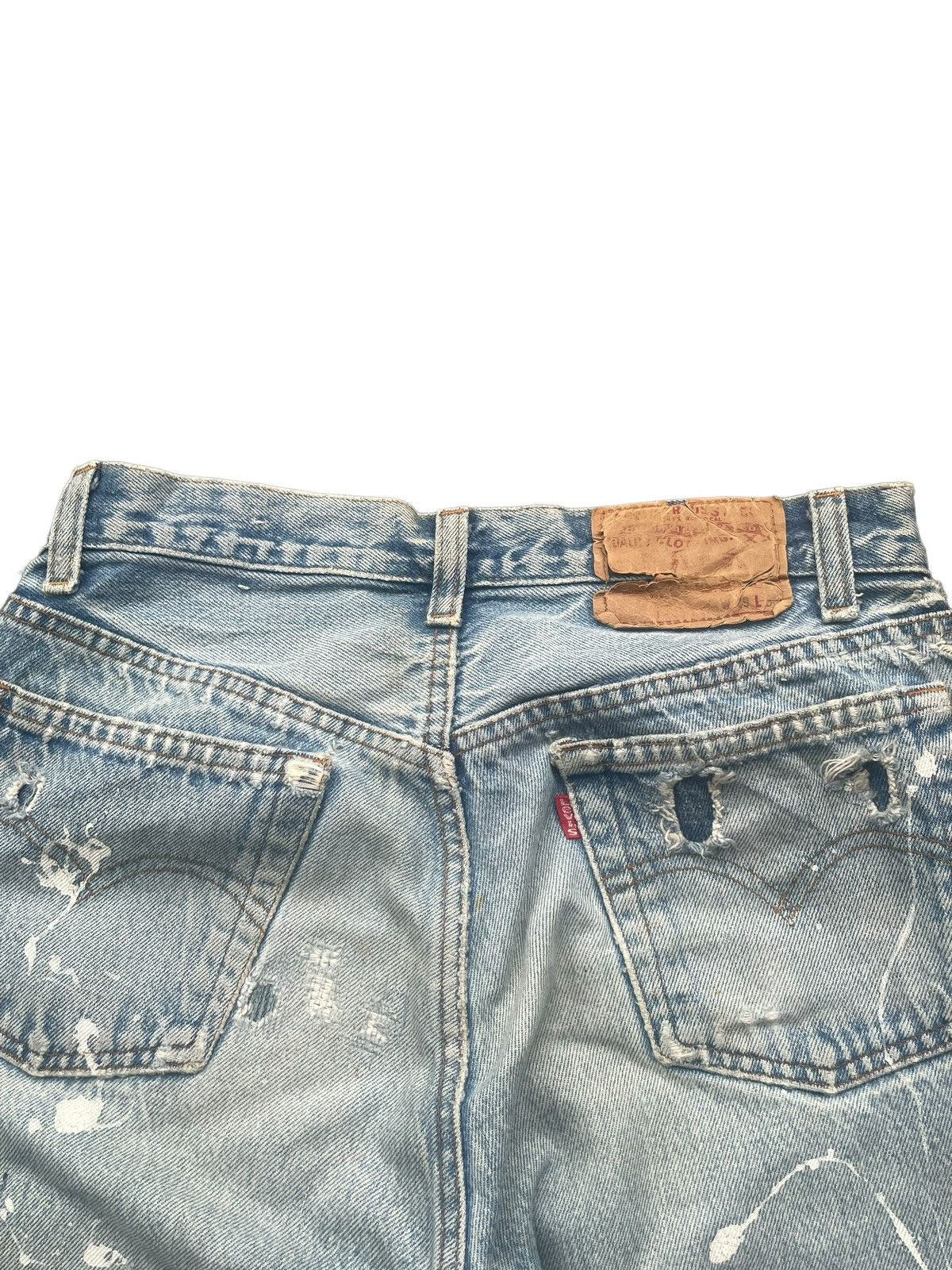 Levi's Vintage 80’s Levis 501 e Usa Distresed Denim Size US 29 - 11 Thumbnail