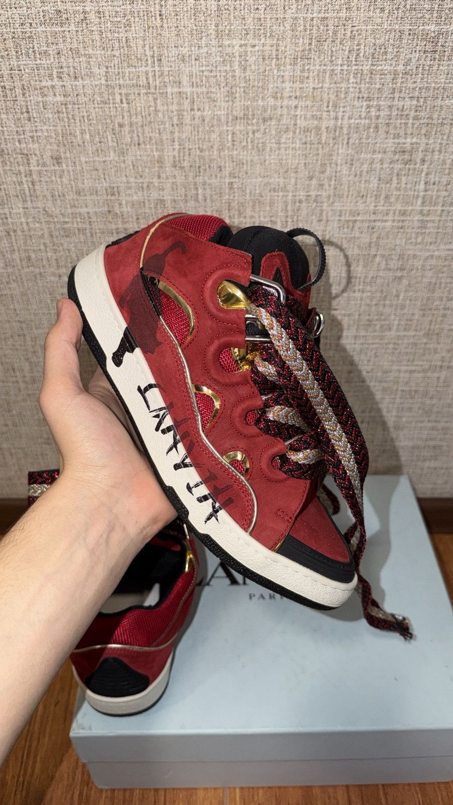 Lanvin LANVIN CURB “RED GOLD” GRAFFITI Size US 9 / EU 42 - 2 Thumbnail