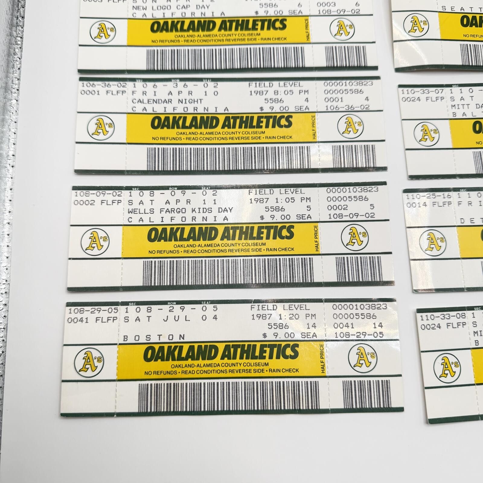 Other MLB Season Tickets Oakland A's 2001 - 2017 Vintage Size ONE SIZE - 3 Thumbnail