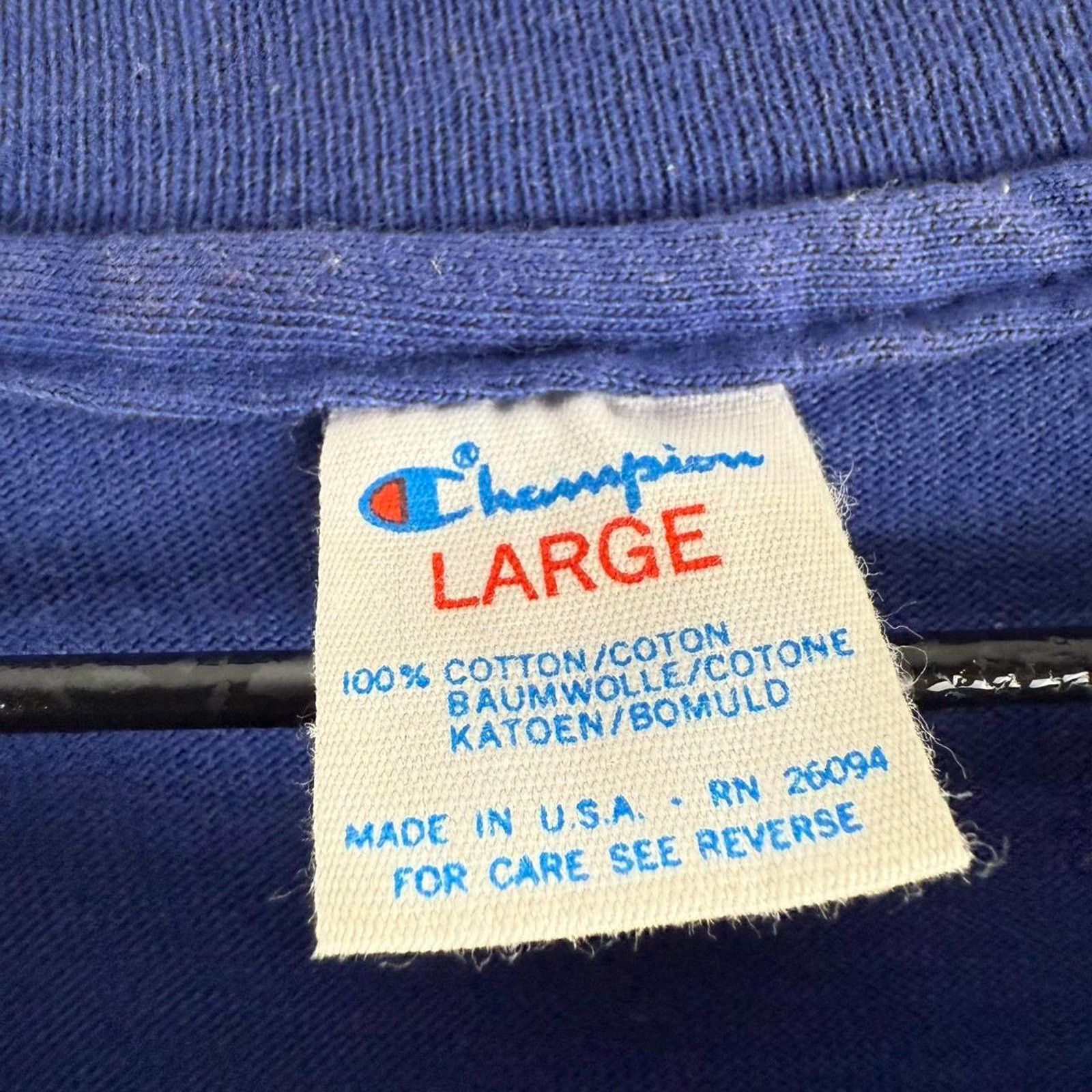 Champion Blue 80s Champion 47 single stitch tee Size US L / EU 52-54 / 3 - 2 Thumbnail