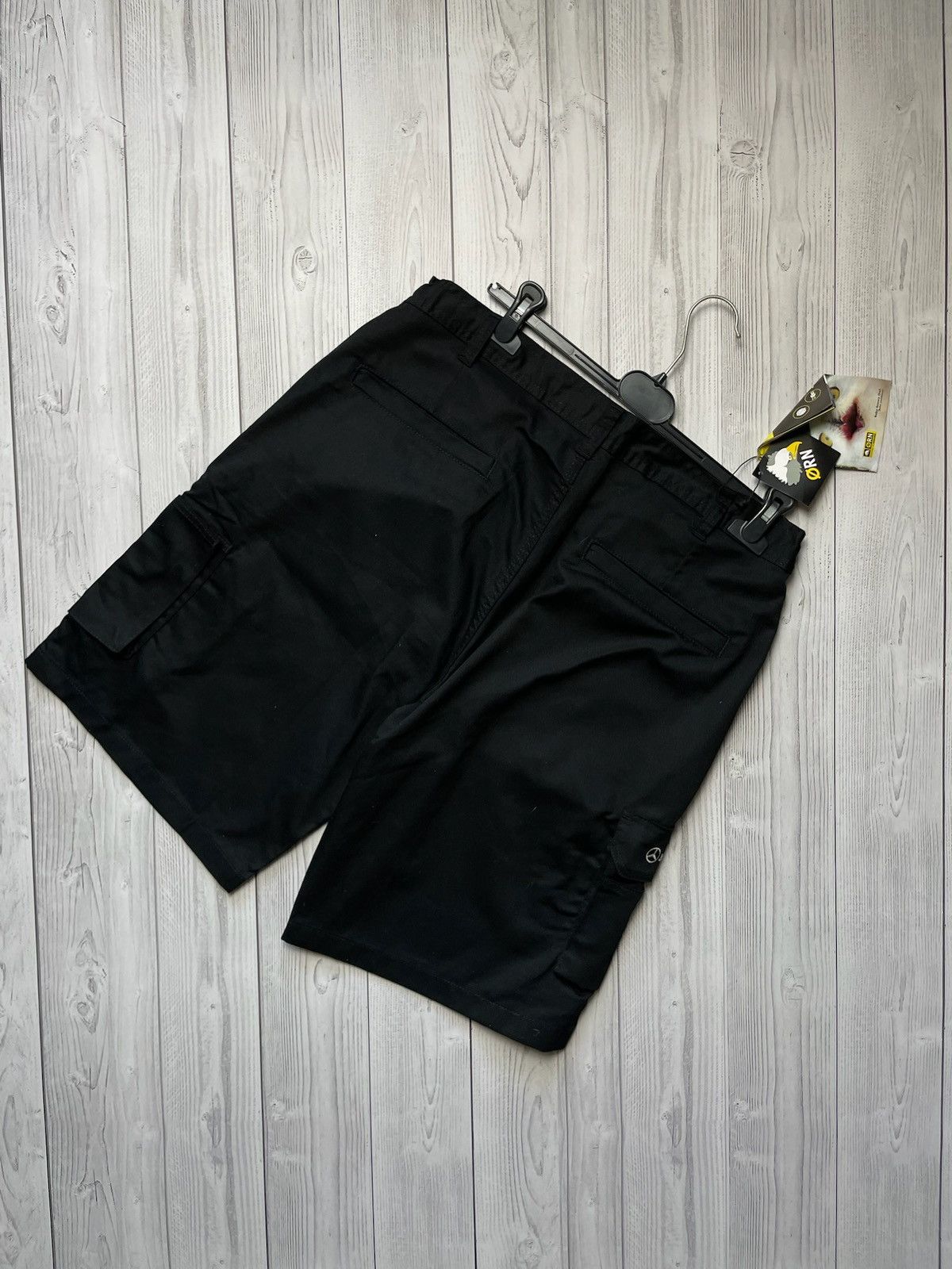Mercedes-Benz × Vintage Vintage Mercedes Benz cargo shorts black pockets workwear 38 Size US 38 / EU 54 - 6 Thumbnail