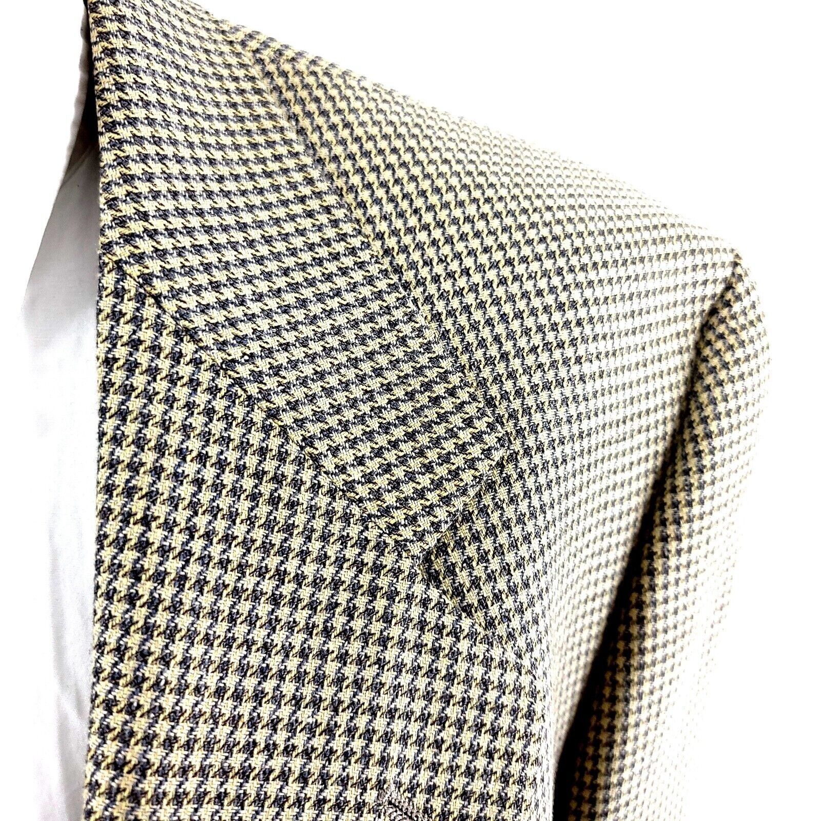 Hart Schaffner Marx Hart Schaffner Marx Wool 2 Button Sport Coat 42R Gray Tan Gr Size 42R - 2 Thumbnail