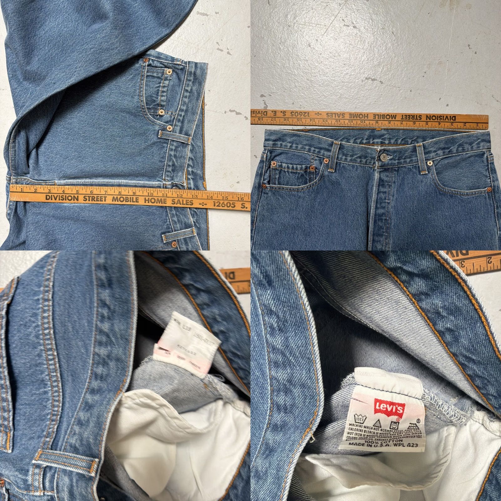Levi's VINTAGE Levi's 501 XX Made USA Blue Denim Jeans 38x38 1990s Men Size US 38 / EU 54 - 8 Thumbnail