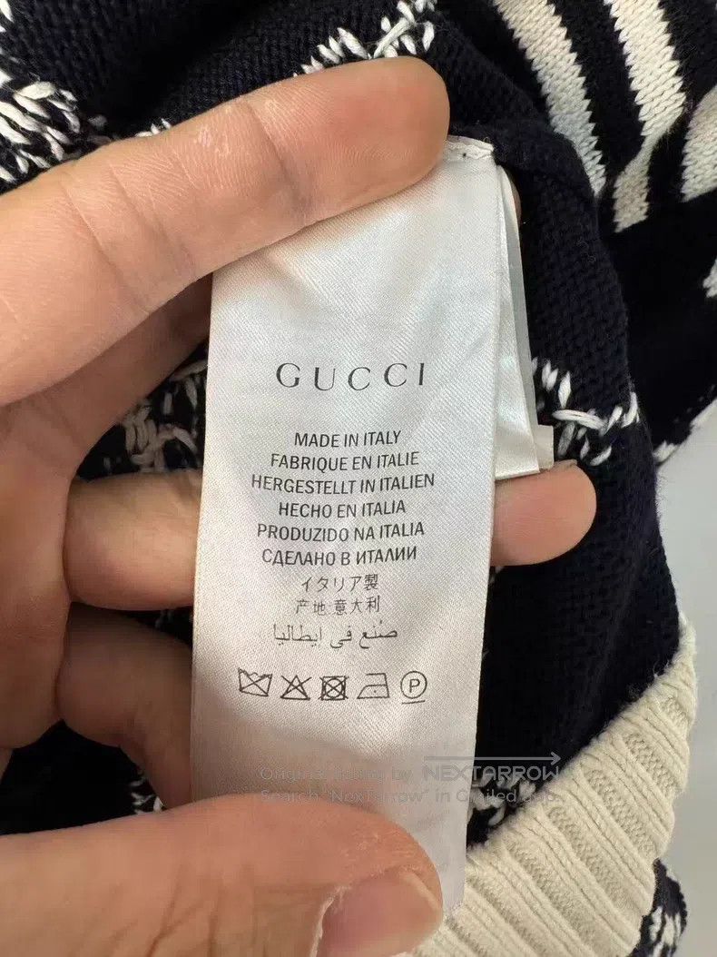 Gucci Gucci Full-print logo stitching striped knitted cardigan c Size S / US 4 / IT 40 - 5 Thumbnail