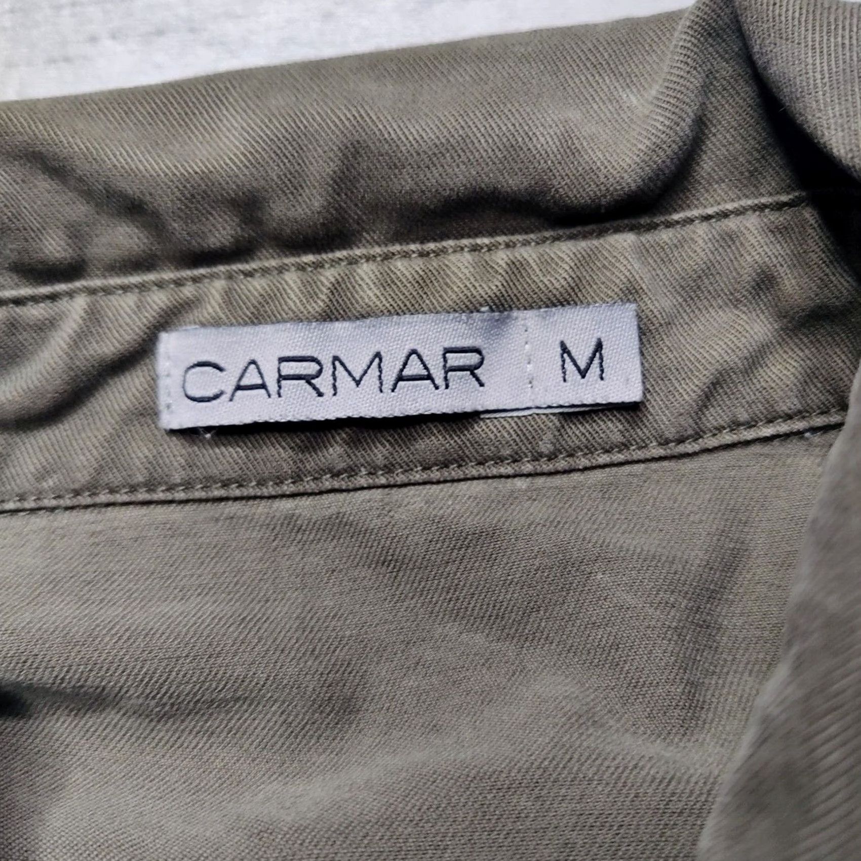 Olive CARMAR Shacket Olive Drab Tencel Blend Long Sleeve Button Womens Medium Green Casual All Seasons Pockets Jacket Size M / US 6-8 / IT 42-44 - 7 Thumbnail