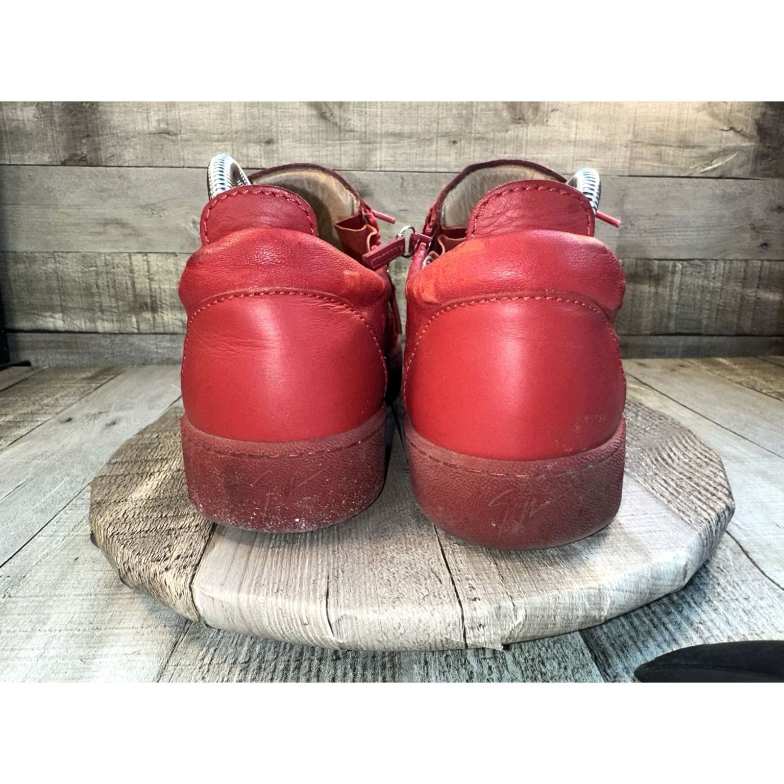 Giuseppe Zanotti Giuseppe Zanotti Mens Sneakers Size 8 / 41 Red Leather Sneaker Mens Shoes Red 41 Size US 8 / EU 41 - 5 Thumbnail