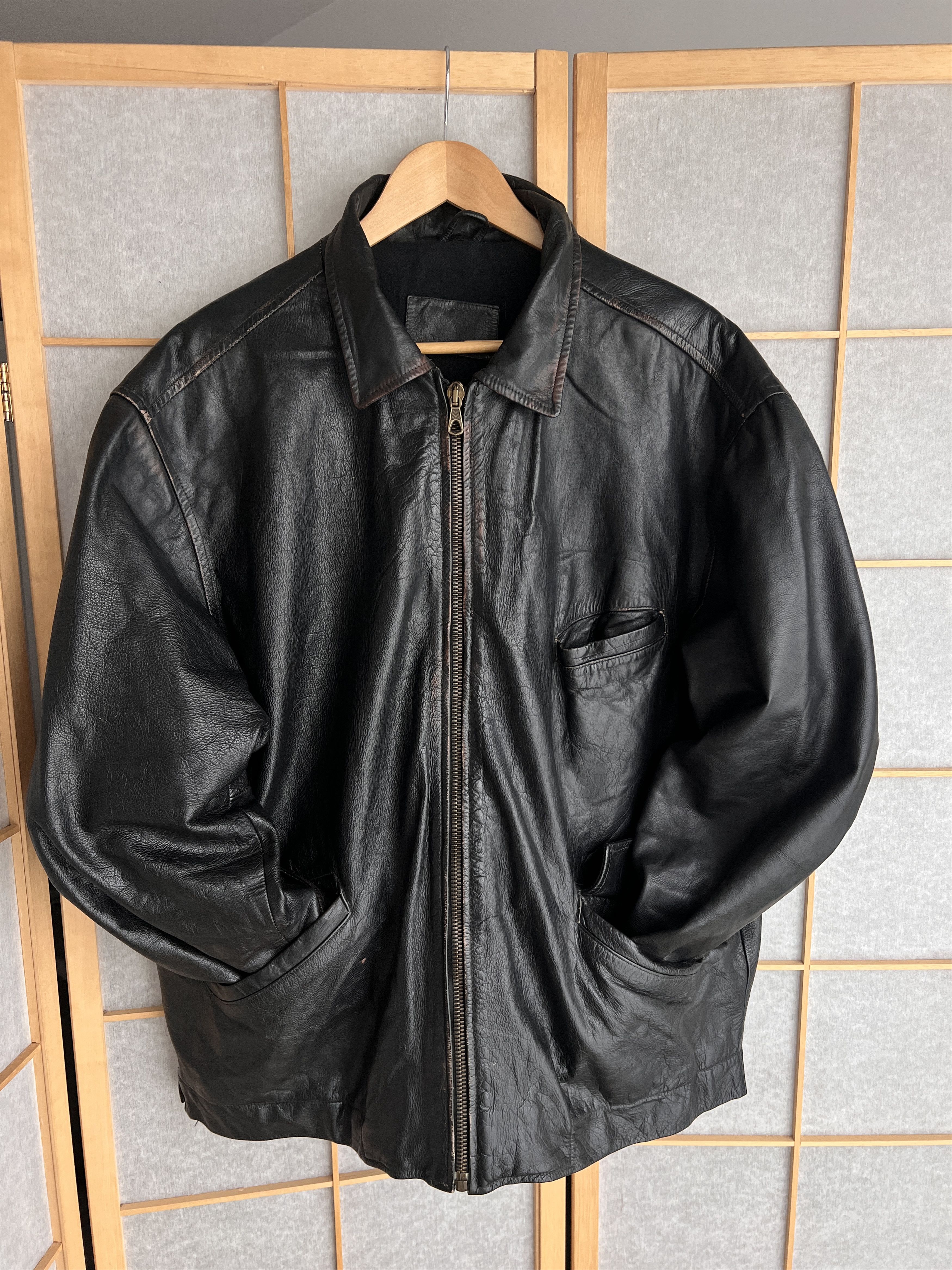 If Six Was Nine VTG Yohji Yamamoto Kanye West Style Cargo Leather Jacket LGB Size US L / EU 52-54 / 3 - 6 Thumbnail