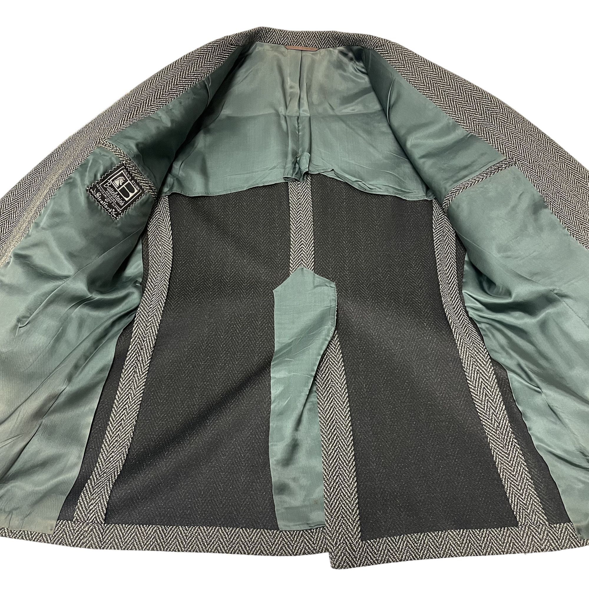 Other Vtg Battelsteins MOD Sport Coat GREEN HERRINGBONE Jacket Size 38R - 5 Thumbnail