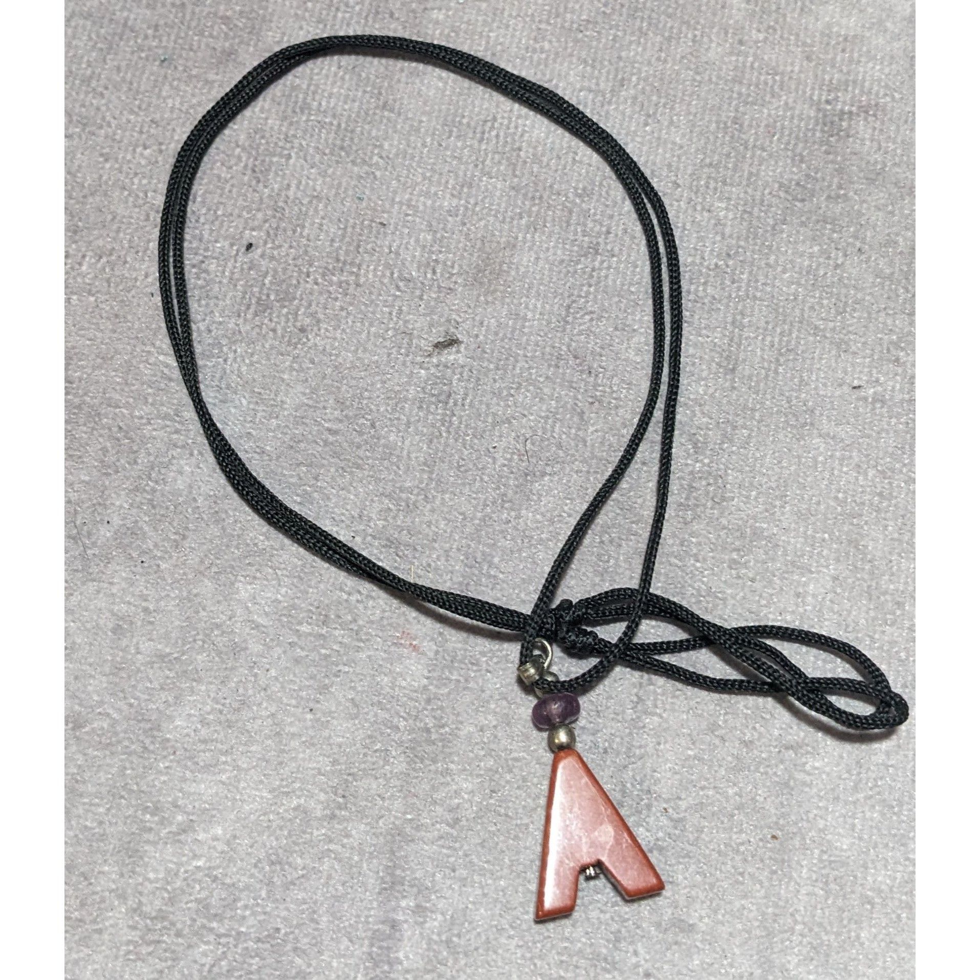 Other Red Jasper Minimalist Letter A Initial Necklace Size ONE SIZE - 7 Thumbnail