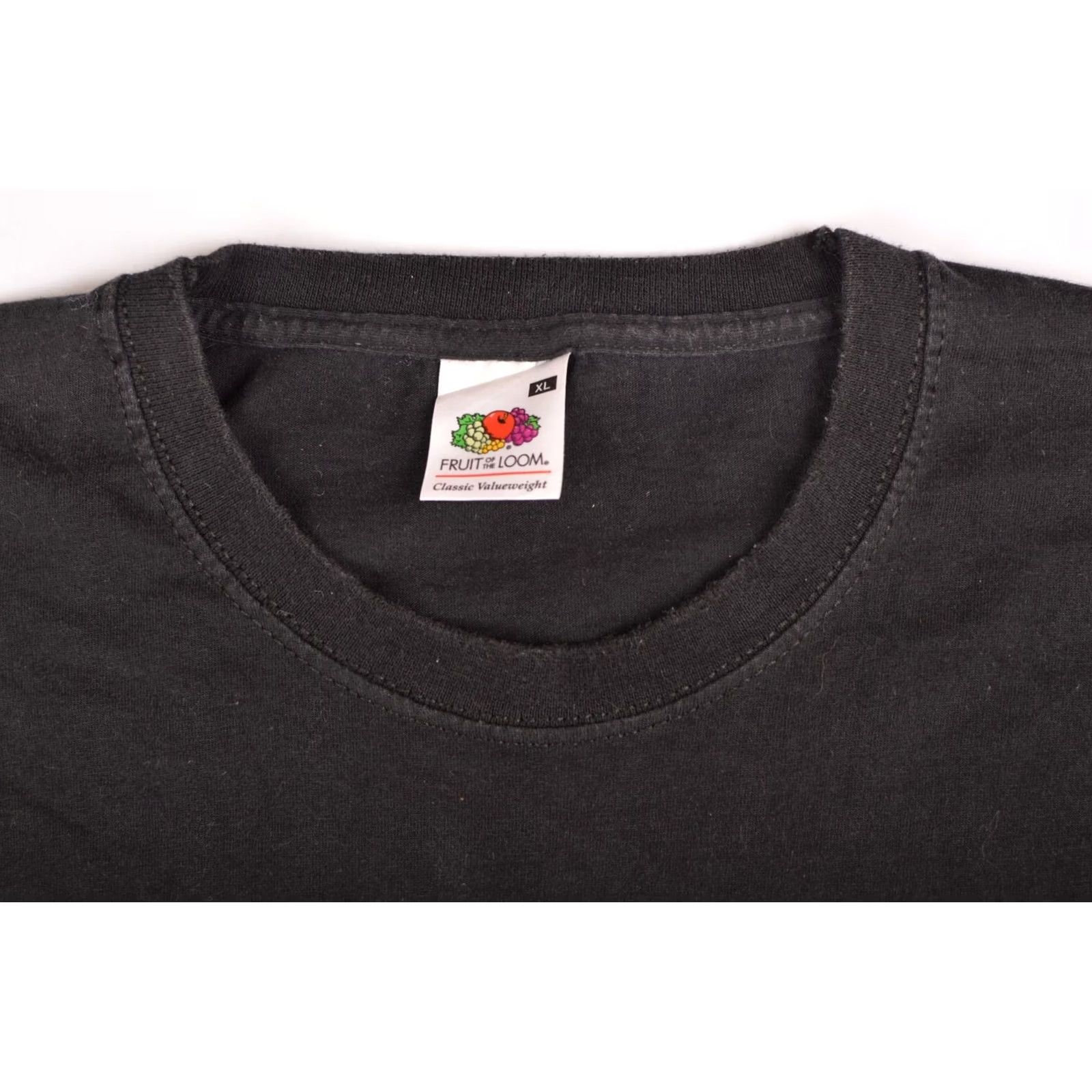Fruit Of The Loom Fruit of the Loom Redrum Vintage T-Shirt Tee Made in Morocco Size XL, Men, Black, 100% cotton, Solid, T-Shirt, Vintage, 90s? Size US XL / EU 56 / 4 - 6 Thumbnail