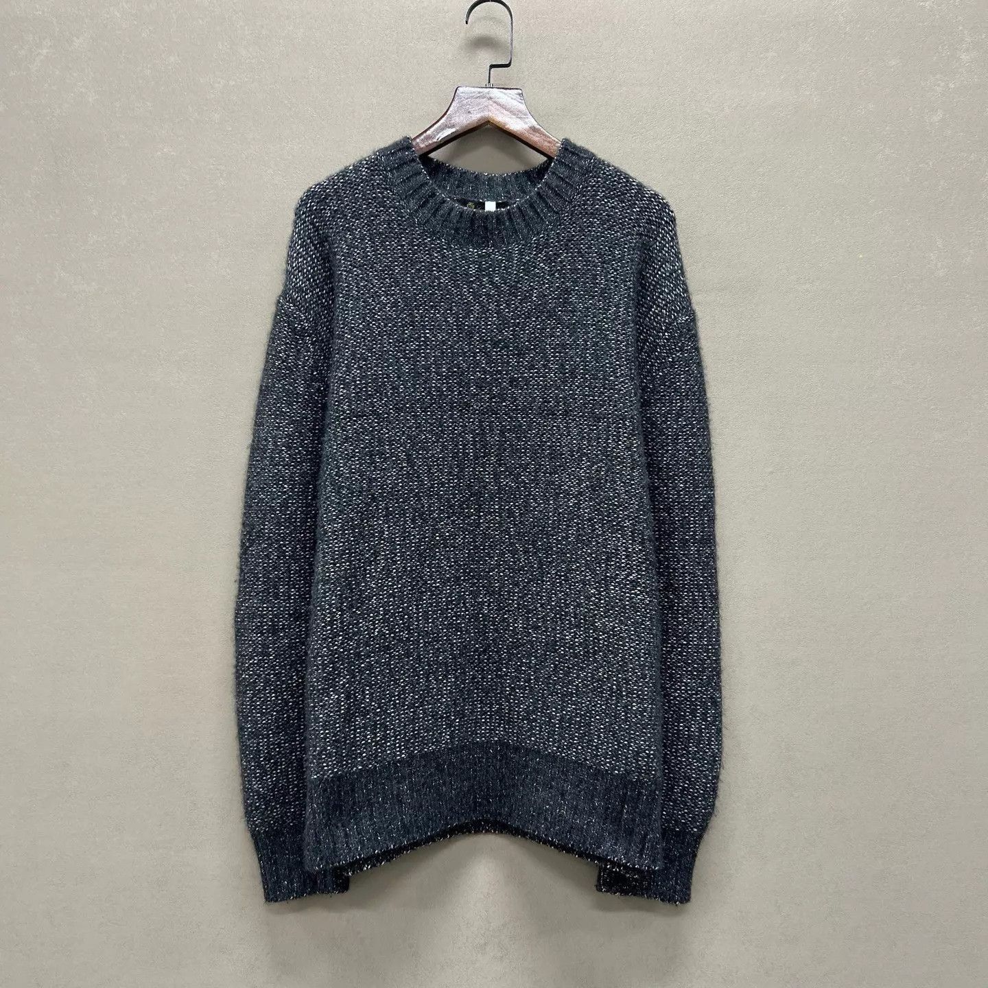 Loro Piana Gray Textured Knit Sweater with Crew Neck - Size M Size US M / EU 48-50 / 2 - 1 Thumbnail
