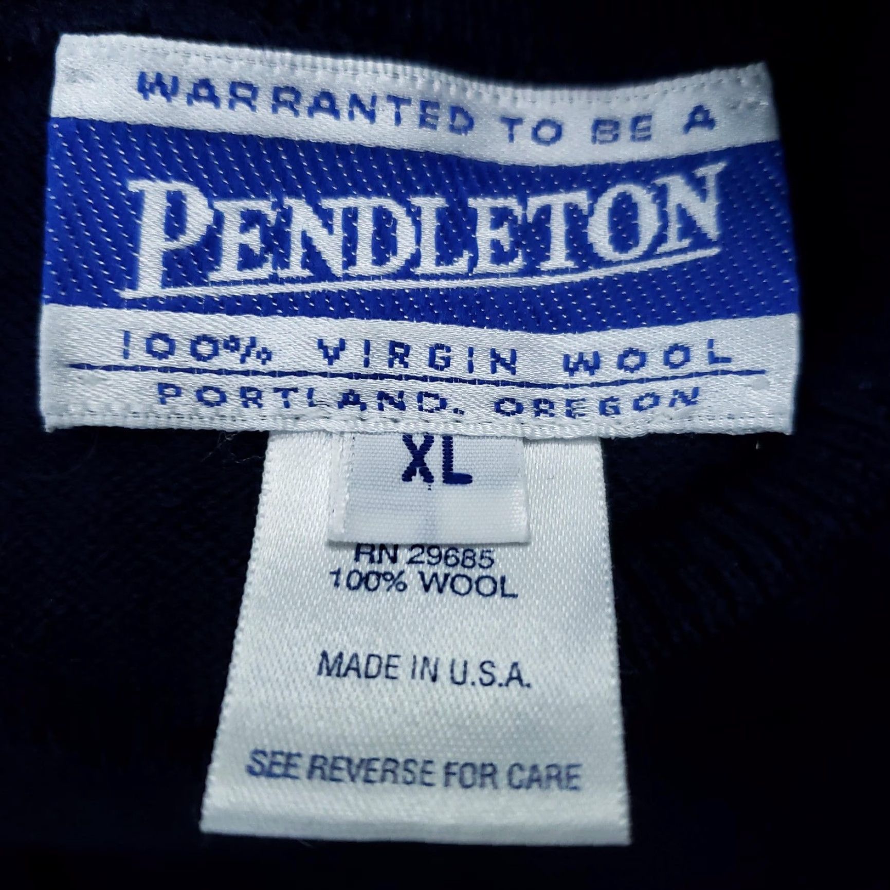 Pendleton Pendleton Sweater Womens XL Blue Pullover Turtleneck 100% Wool Knit Solid Long Sleeve Made in USA Womens XL Wool Pullover Size XL / US 12-14 / IT 48-50 - 5 Thumbnail
