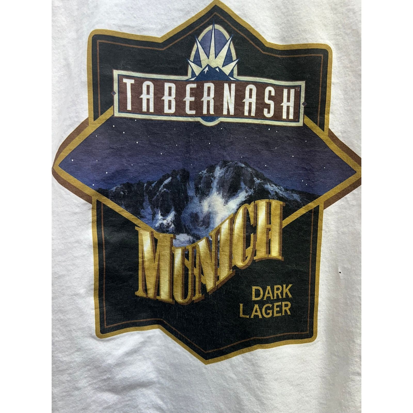 Fruit Of The Loom Vintage Beer Shirt Tabernash Munich Dark Lager Tee 90s XL Size US XL / EU 56 / 4 - 6 Thumbnail
