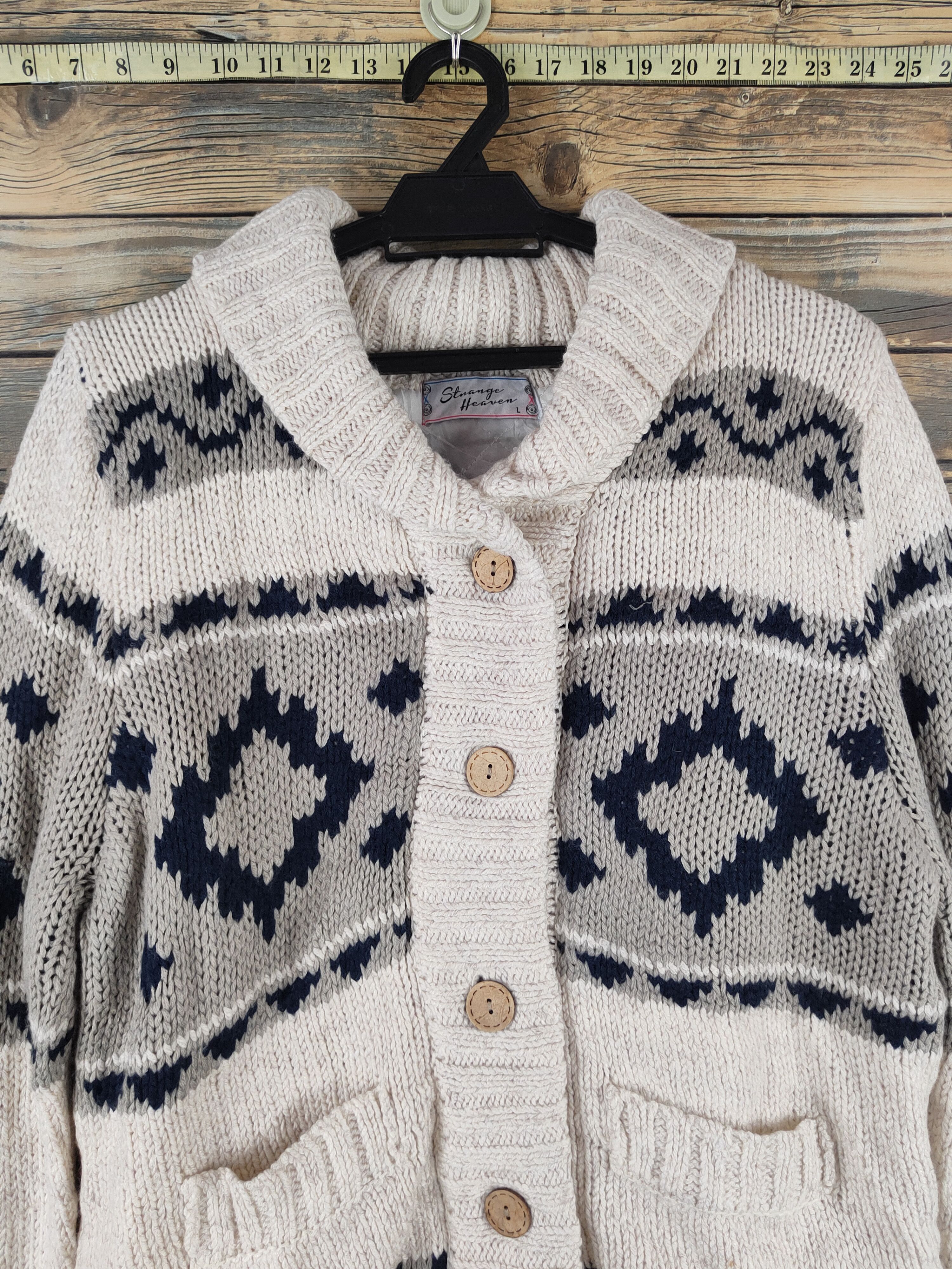 Japanese Brand DL Strange Heaven Ivory Knitwear Sweaters #46-145 Size M / US 6-8 / IT 42-44 - 2 Thumbnail