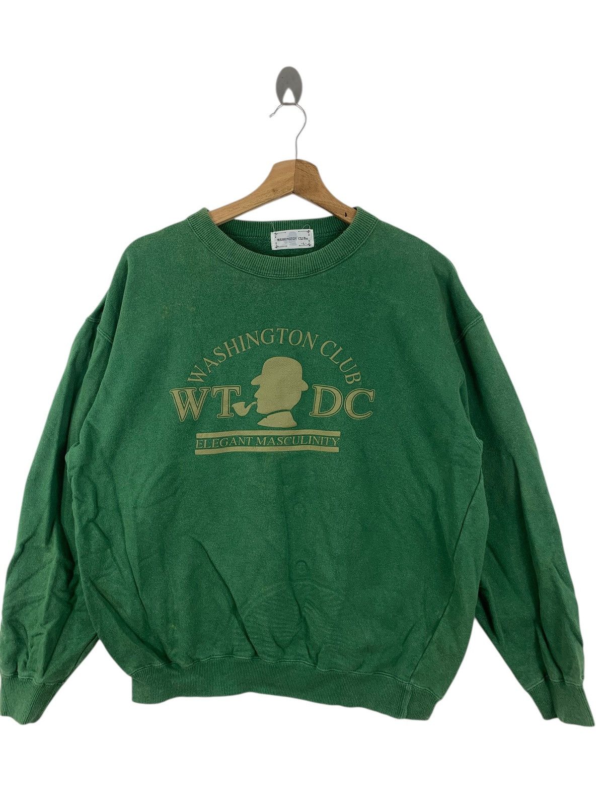 Vintage Vintage WASHINGTON CLUB Sherlock Holmes Logo Sweatshirt Size L / US 10 / IT 46 - 5 Thumbnail