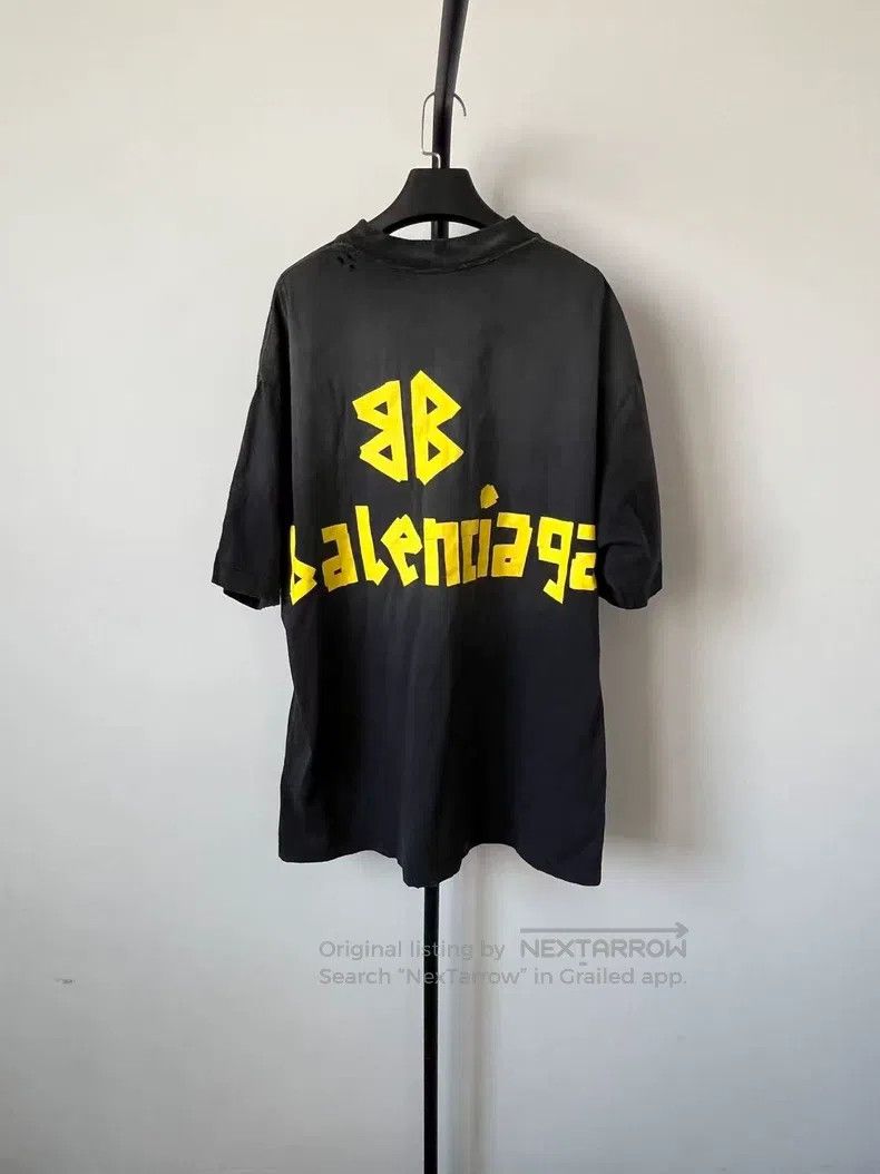 Balenciaga Balenciaga Tape letter logo printed plain knit round neck Size US S / EU 44-46 / 1 - 2 Thumbnail