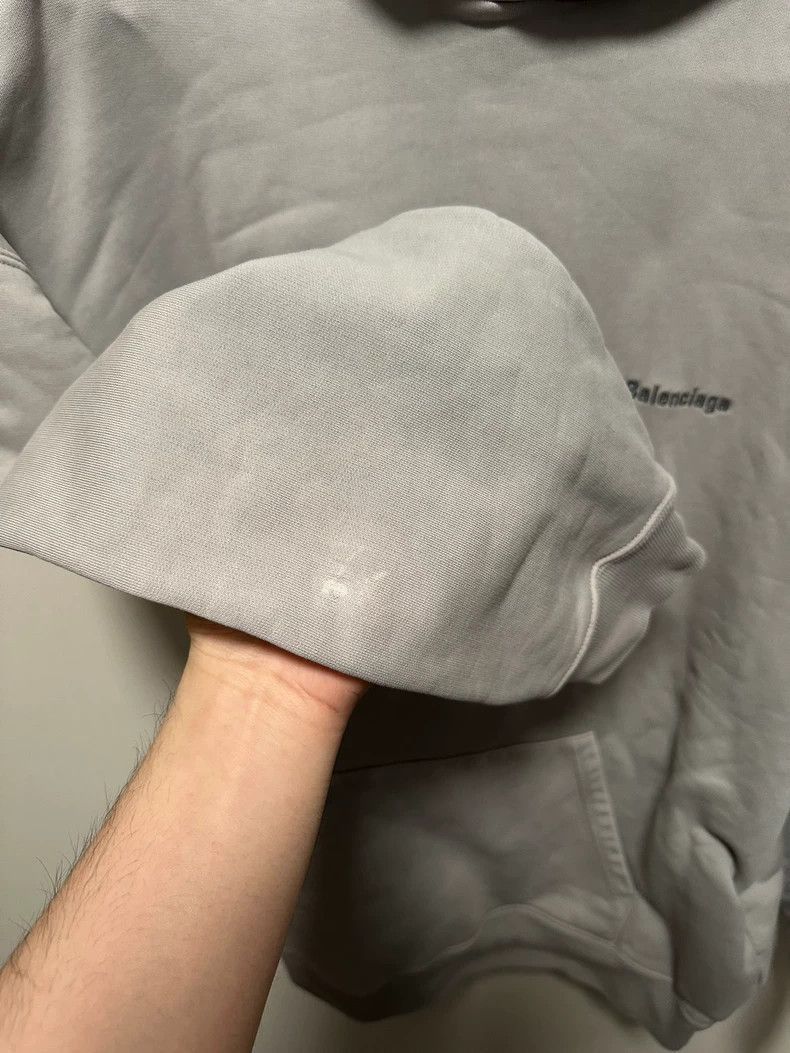 Balenciaga Balenciaga Balenciaga Gray Hoodie with Small Flaw-2506 Size US L / EU 52-54 / 3 - 7 Thumbnail
