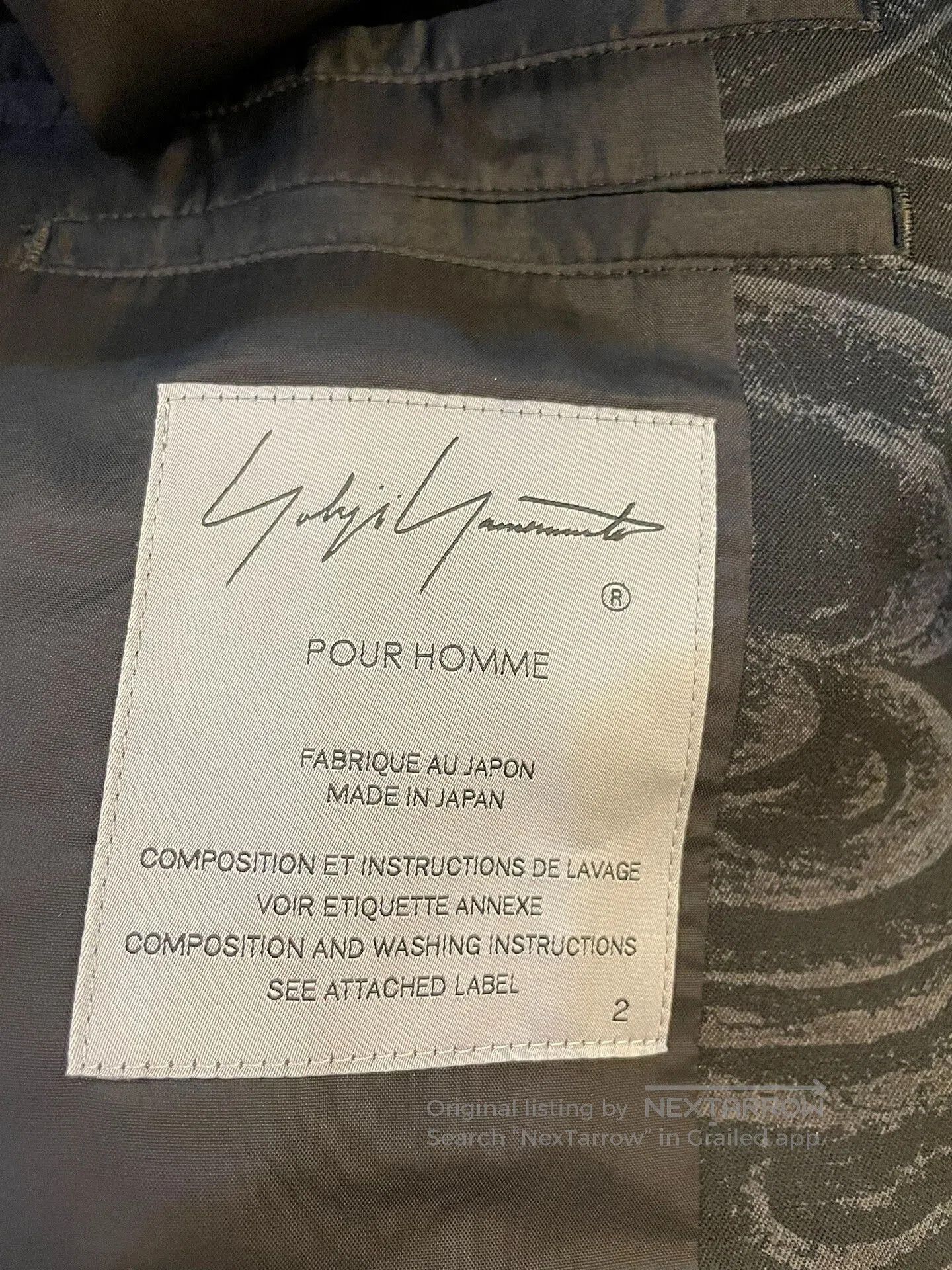 Yohji Yamamoto Yohji Yamamoto 22AW Dragon Pattern Jacket. Size US M / EU 48-50 / 2 - 8 Thumbnail