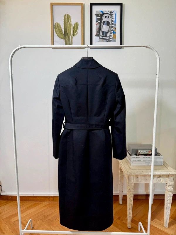 Balenciaga Balenciaga 2018 Black Cotton Hip Belted Spring Coat Size XS / US 0-2 / IT 36-38 - 5 Thumbnail