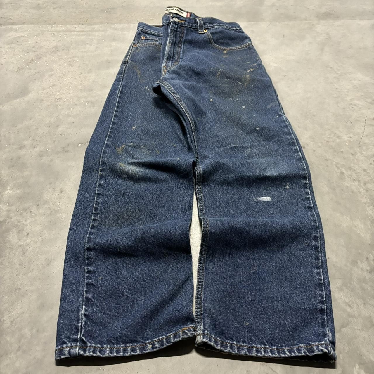 Levi's × Vintage Crazy Vintage Y2K/2000s Grunge Levi’s Dark Wash Paint Splatter Denim Jeans! Size US 34 / EU 50 - 3 Thumbnail