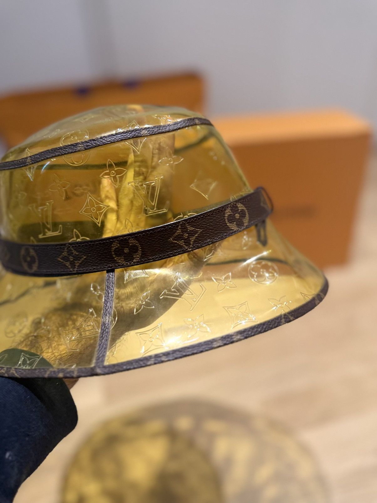 Louis Vuitton Louis Vuitton Bucket Hat Yellow Monogram (Rare Runway Piece) Size ONE SIZE - 5 Thumbnail