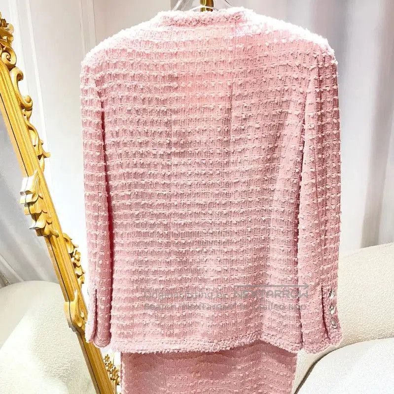 Chanel Chanel Pink Wool Blend Women's Coat . Size L / US 10 / IT 46 - 2 Thumbnail
