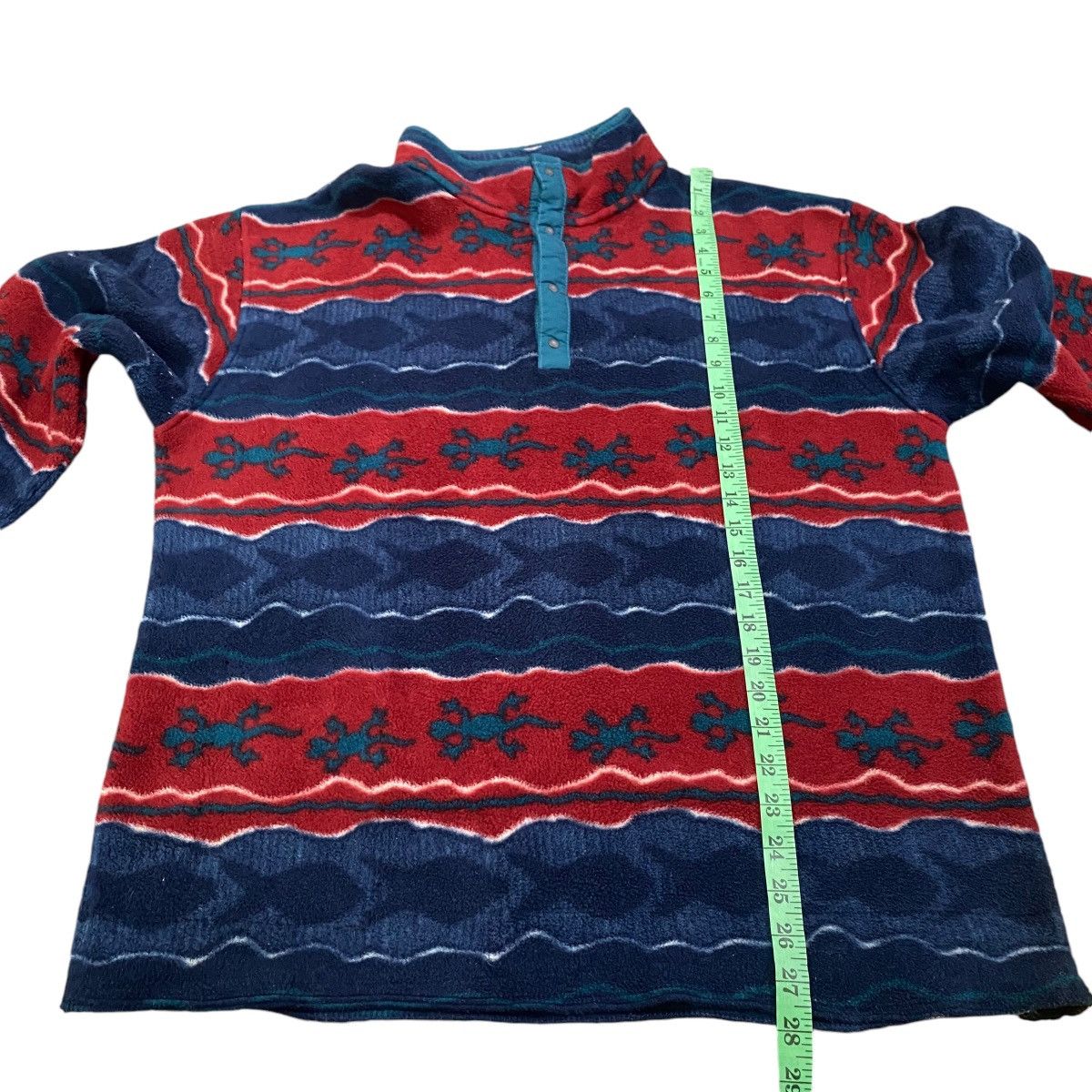 L.L. Bean × Patagonia Vintage L.L. Bean Red Multi Fleece Half Button Size US M / EU 48-50 / 2 - 14 Thumbnail