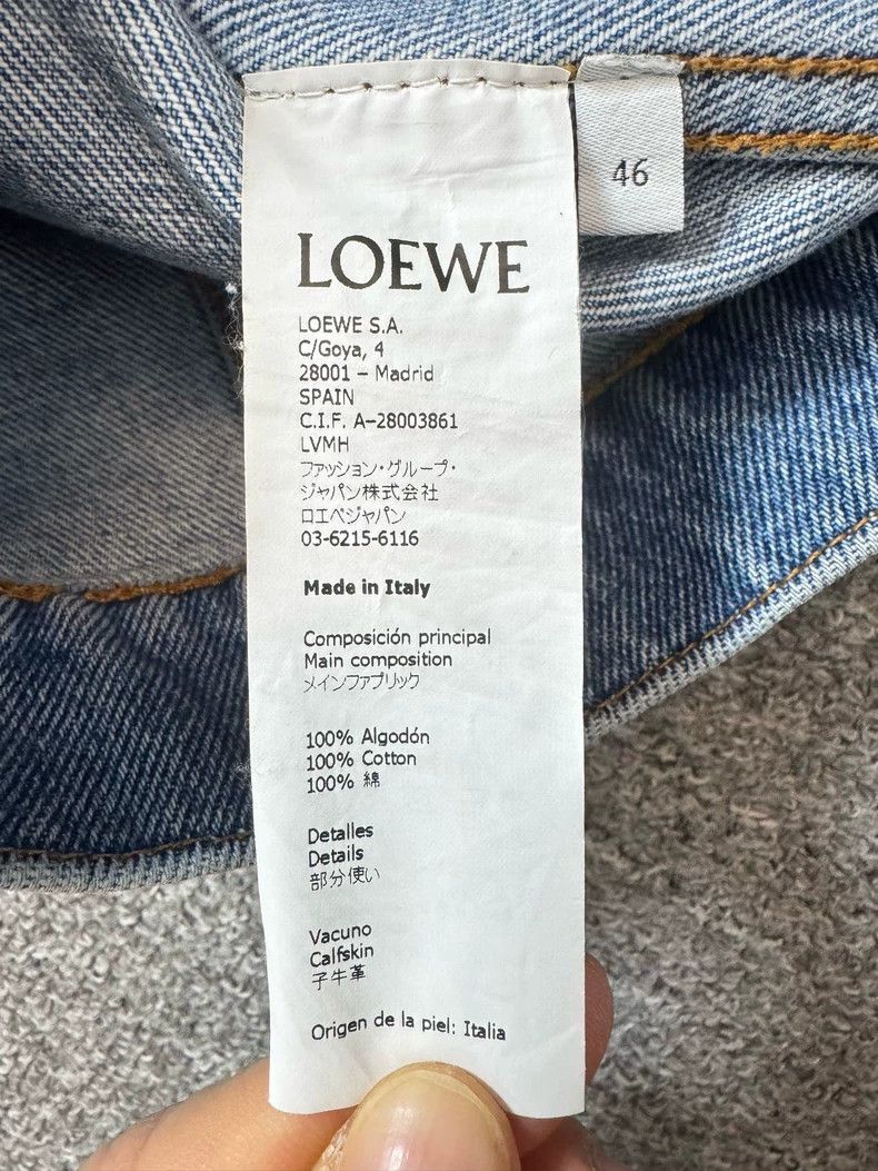 Loewe LOEWE Blue faded water-washed small logo denim jacket coat Size M / US 6-8 / IT 42-44 - 5 Thumbnail