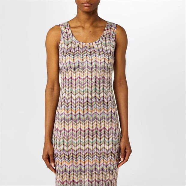 Missoni o1g2r1mq1124 Long Dress in Multicolor Size M / US 6-8 / IT 42-44 - 3 Thumbnail