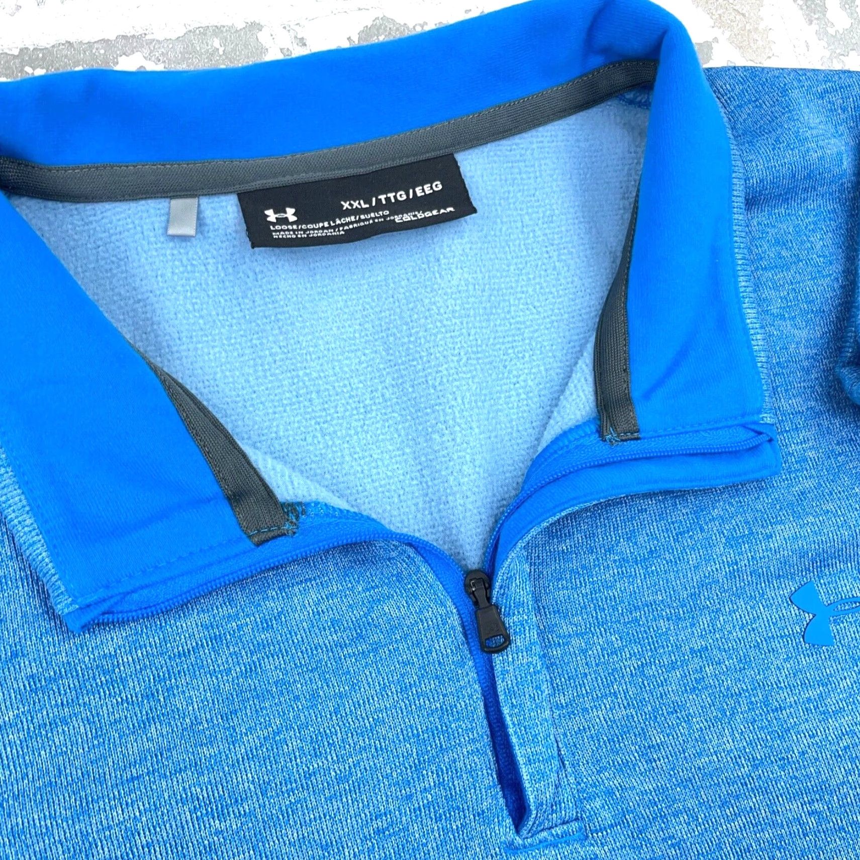 Under Armour Under Armour Sweatshirt Men 2XL Blue Pull Over 1/4 Zip Mock Neck Sports Classic Storm Size US XXL / EU 58 / 5 - 3 Thumbnail