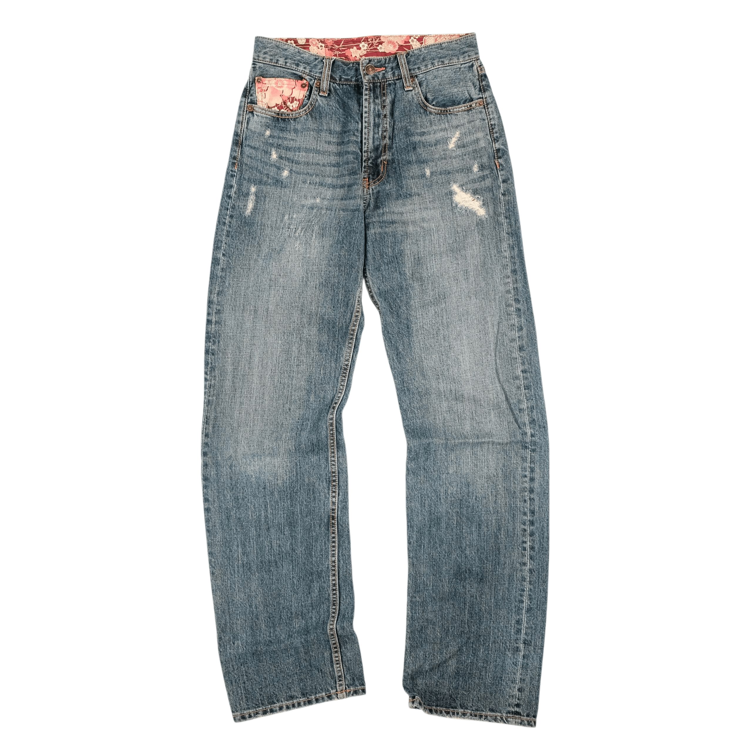 Other Sukarjan embroidered sakura patchwork denim jeans Size US 28 / EU 44 - 1 Thumbnail