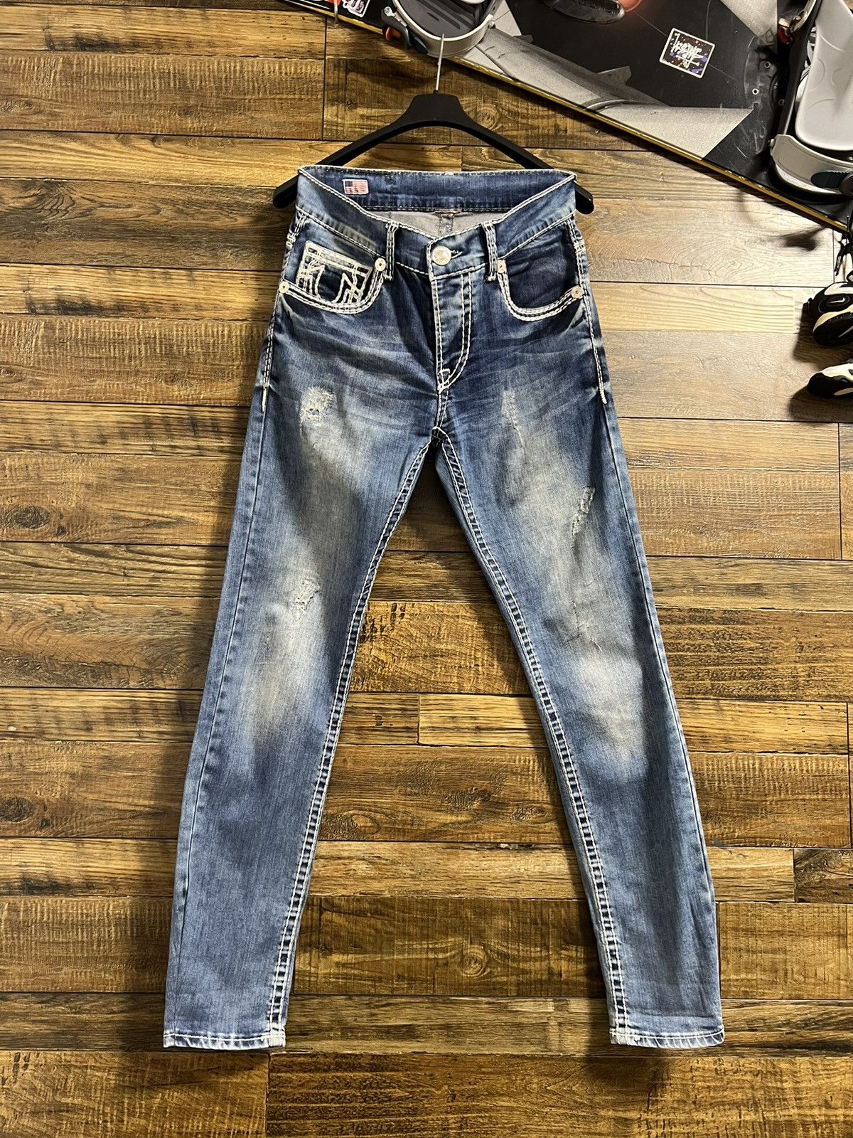 True Religion TRUE RELIGION MADE IN USA Vintage Y2K Denim Jeans Size US 32 / EU 48 - 8 Thumbnail