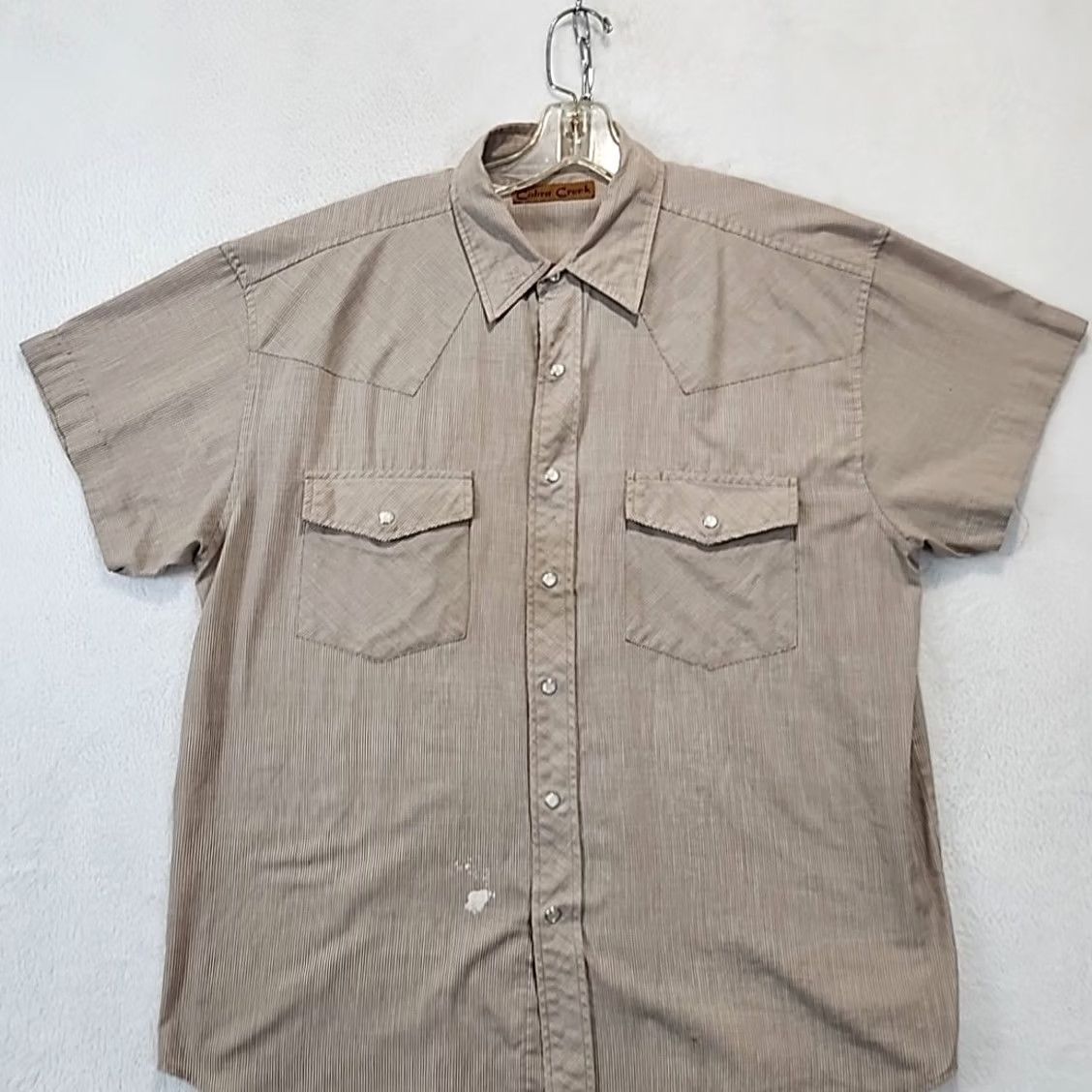 Vintage VINTAGE Cobra Creek Western Shirt Pearl Snap Short Sleeve Brown Plaid Men L Size US L / EU 52-54 / 3 - 3 Thumbnail