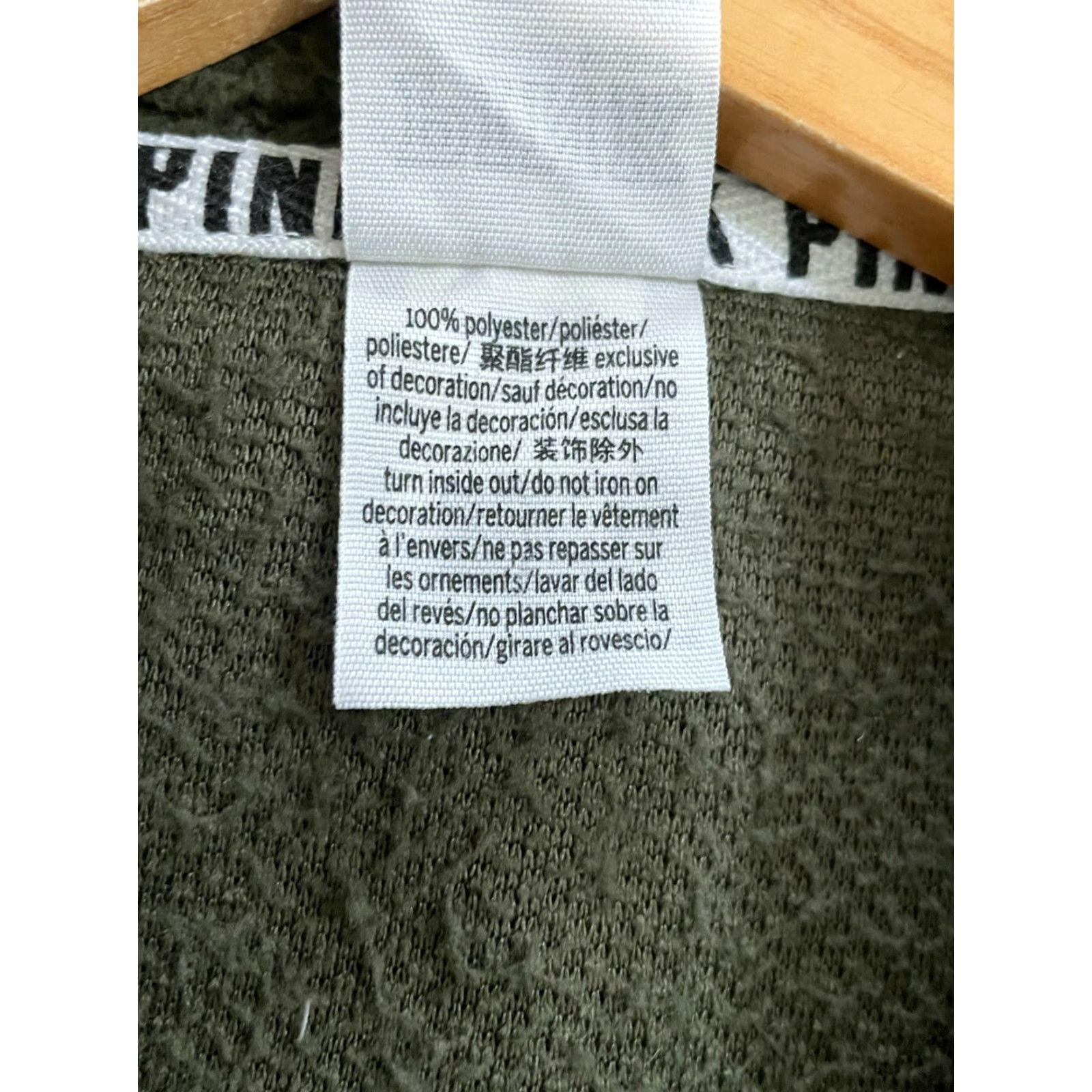 Vintage Victoria's Secret PINK Sherpa Fleece Pullover Green XS Size XS / US 0-2 / IT 36-38 - 4 Thumbnail