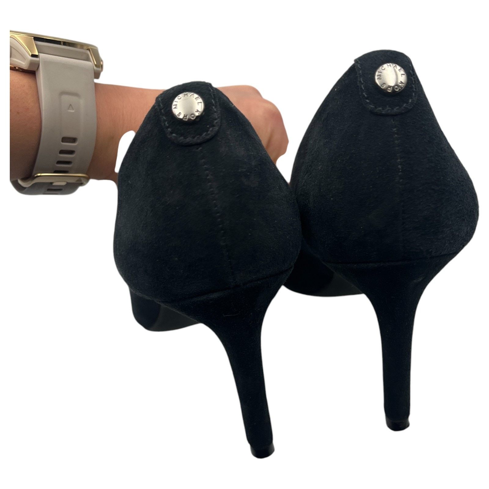 Michael Kors Michael Kors Dorothy Flex Suede Pointed Toe Pumps Navy 6.5M Size US 6.5 / IT 36.5 - 10 Thumbnail