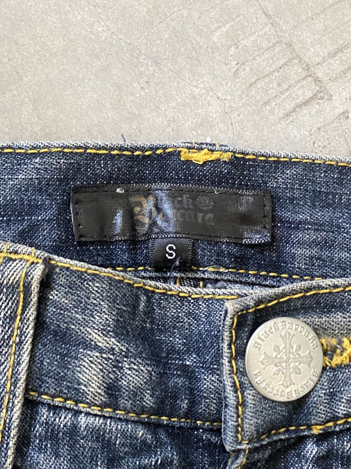 Japanese Brand Black Baccara - Studded Double Waist Clawmark Flare Denim Size US 32 / EU 48 - 7 Thumbnail