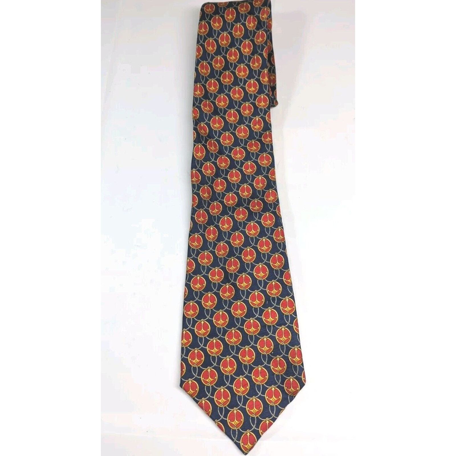 Burberry Vintage Burberrys All Silk Tie Anchor Design Made in France Size ONE SIZE - 1 Thumbnail