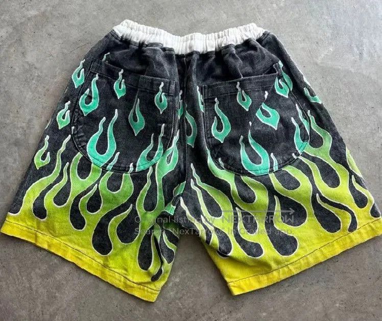 VINNY's Vintage Flame Printed Easy Short Pants. Size US 30 / EU 46 - 3 Thumbnail