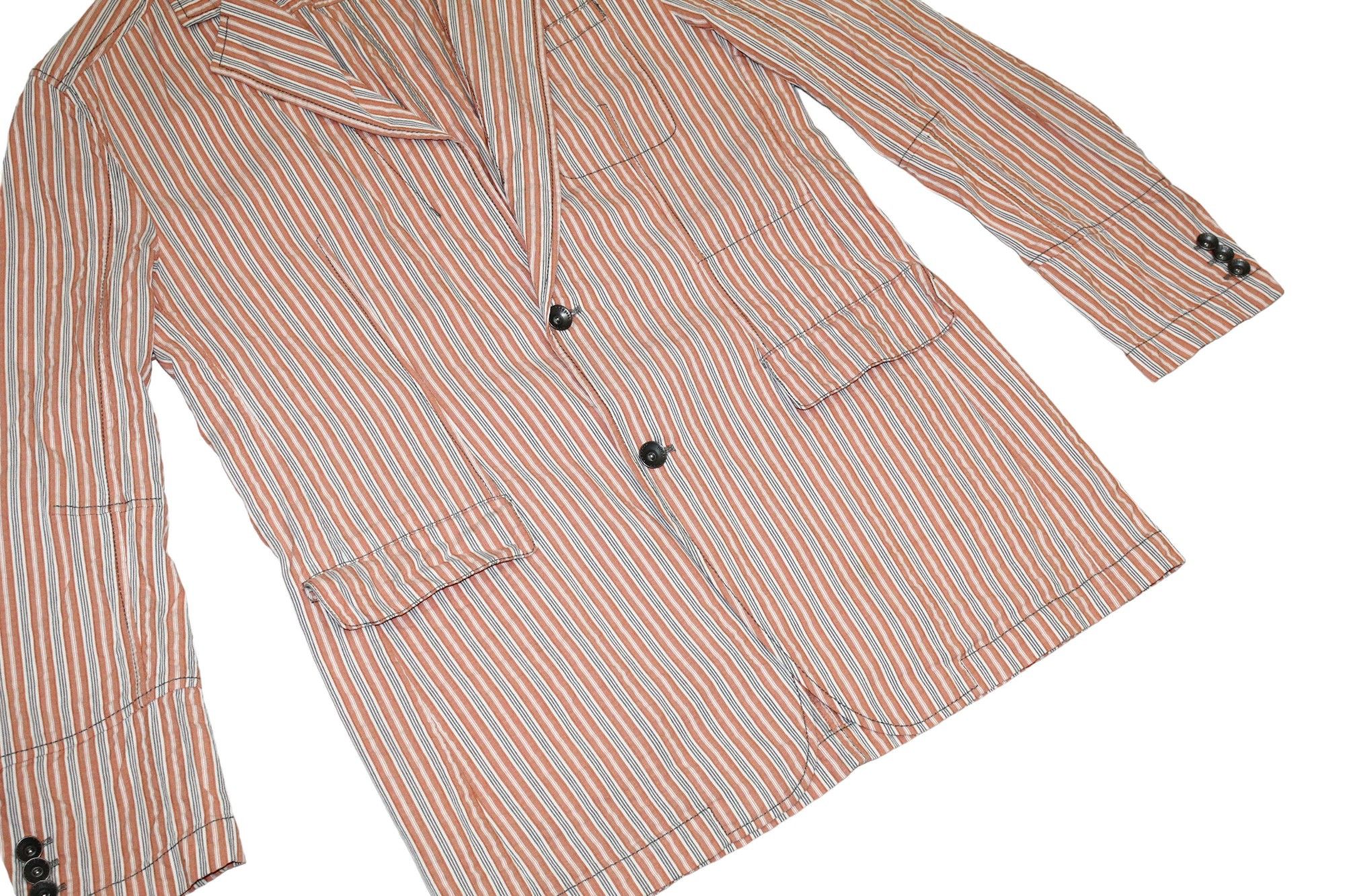 Hugo Boss 🔥90's Boss Orange Cotton Striped Hickory Blazer Jacket Size US L / EU 52-54 / 3 - 5 Thumbnail
