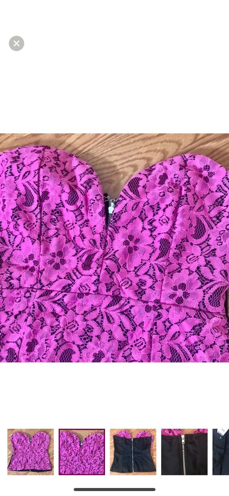 Other LACE ZIP UP TUBE TOP BUSTIER SZ M Size M / US 6-8 / IT 42-44 - 2 Thumbnail