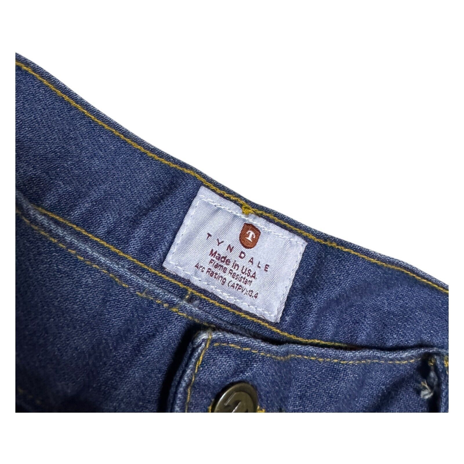 Designer TYNDALE FR Flame Resistant Blue Work Denim Pants Jeans 42x28 Size US 42 / EU 58 - 4 Thumbnail