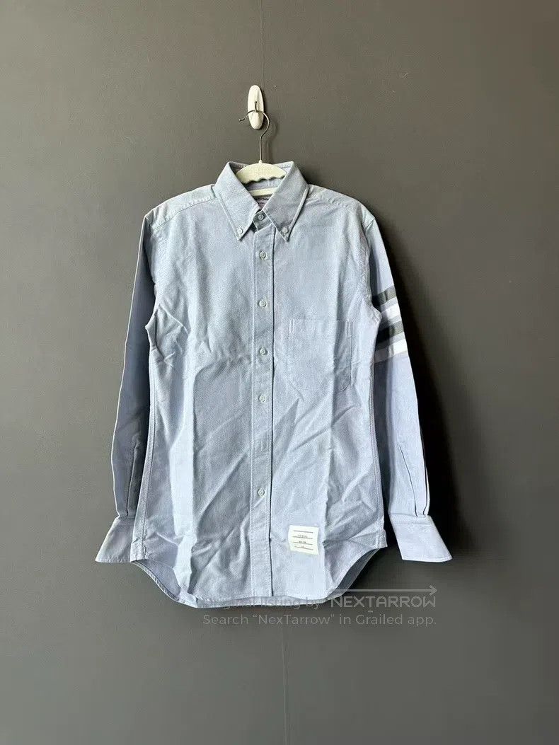 Thom Browne Thom Browne Blue Patch Pocket Shirt Size US S / EU 44-46 / 1 - 1 Thumbnail