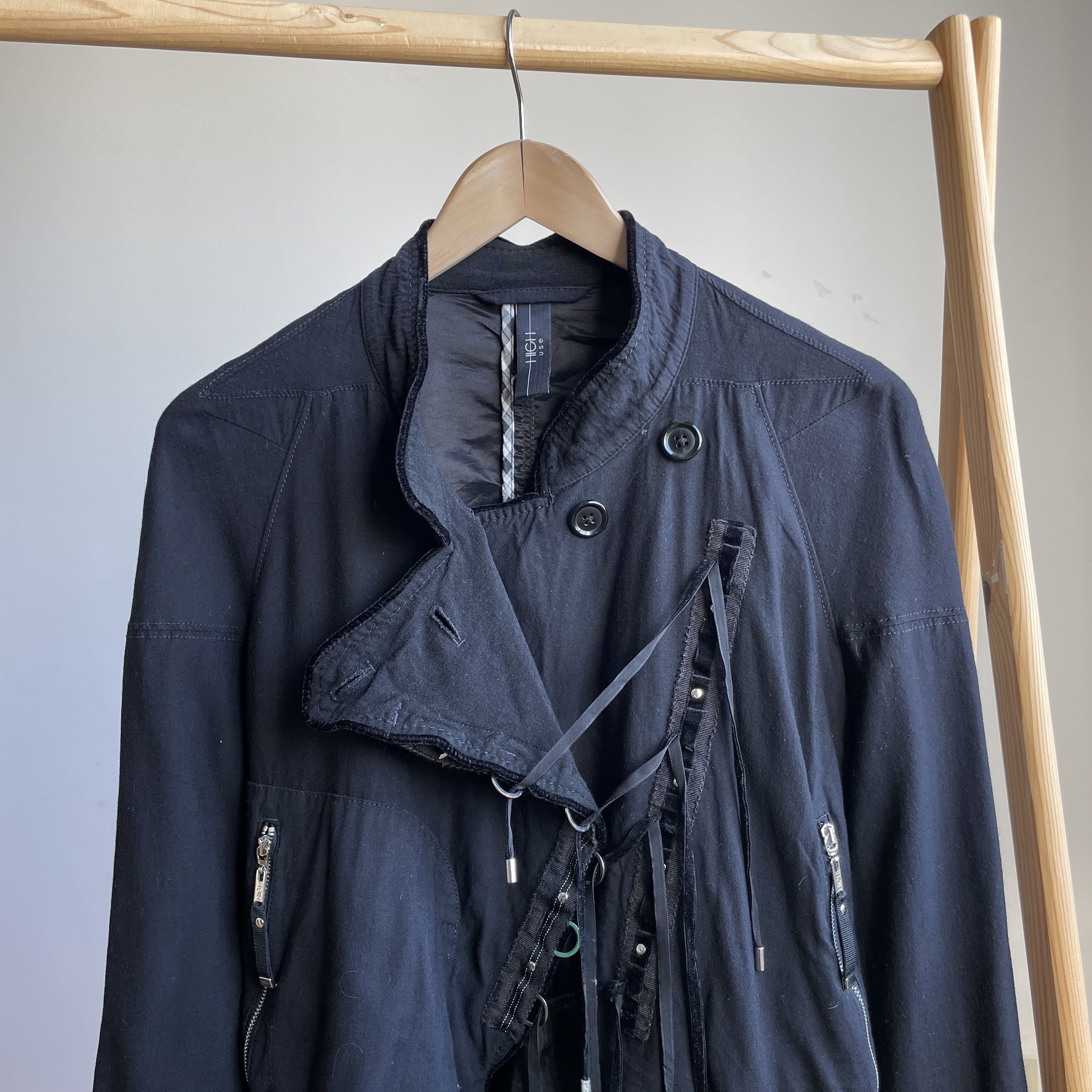 Other HIGH Use Womens Laces Biker Jacket Size IT 44/ US 29 Size M / US 6-8 / IT 42-44 - 3 Thumbnail