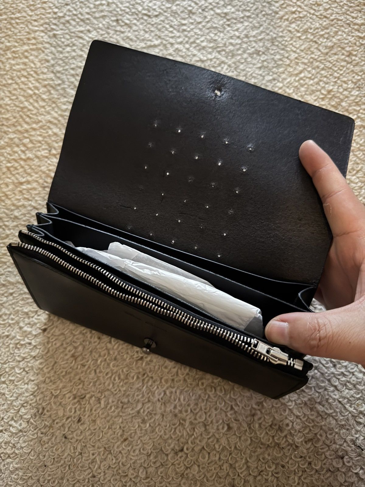 Rick Owens Rick Owens Archive RP14S4408 Portafoglio Grande Wallet Size ONE SIZE - 5 Thumbnail