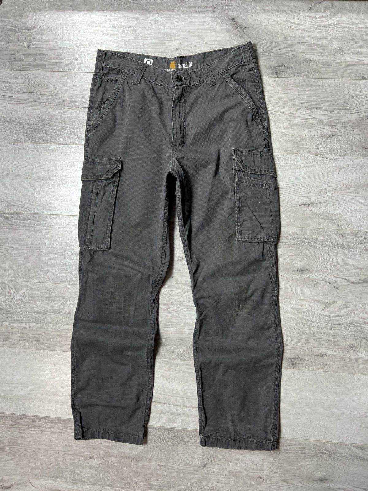 Carhartt × Vintage Carhartt Destroyed Cargo Baggy Pants Workwear Street Style Size US 33 - 9 Thumbnail